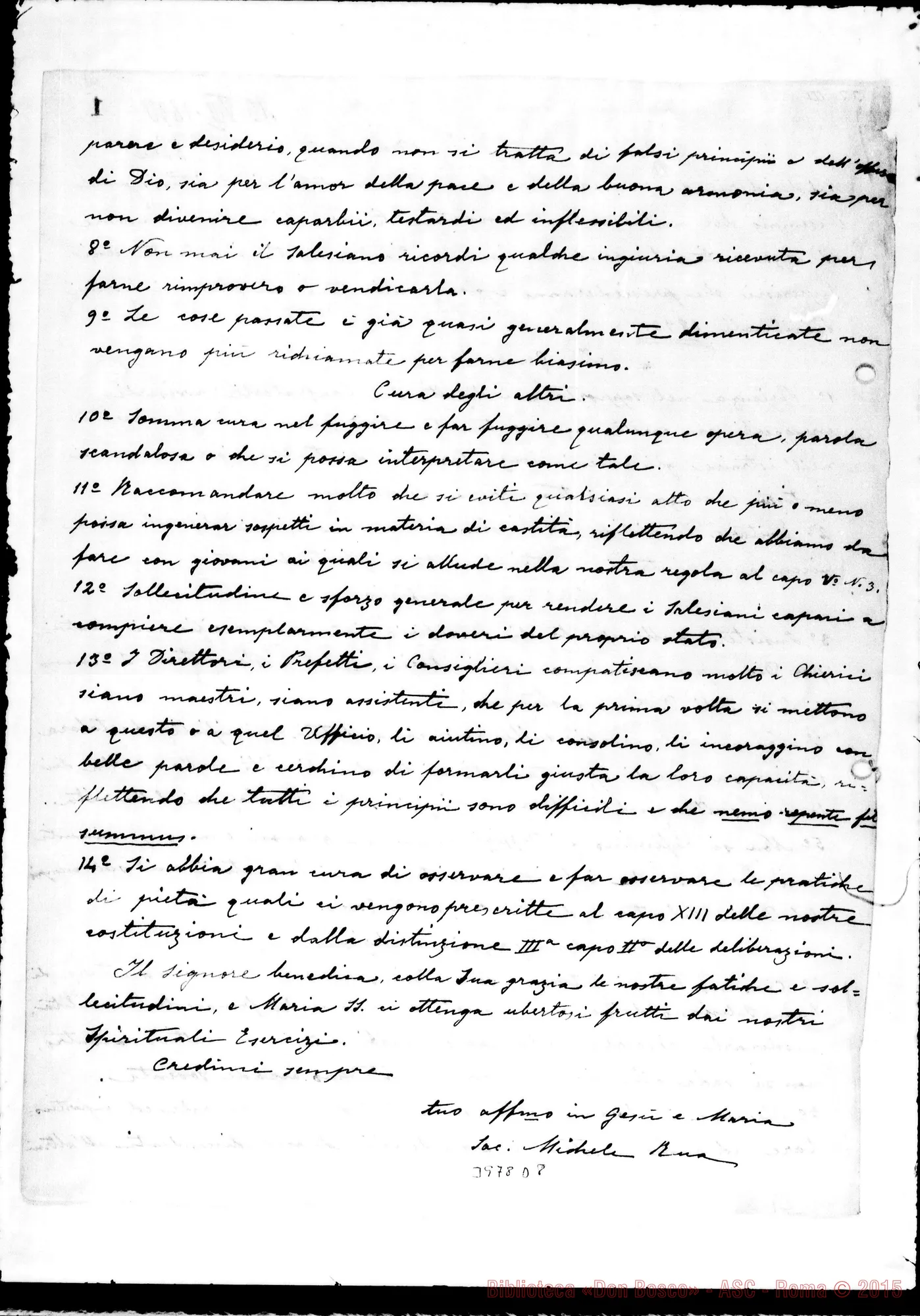 Fotogramma D 8 — 16-08- Argomenti per i prossimi Esercizi Spirituali. Ms. allogr. E omeotipia