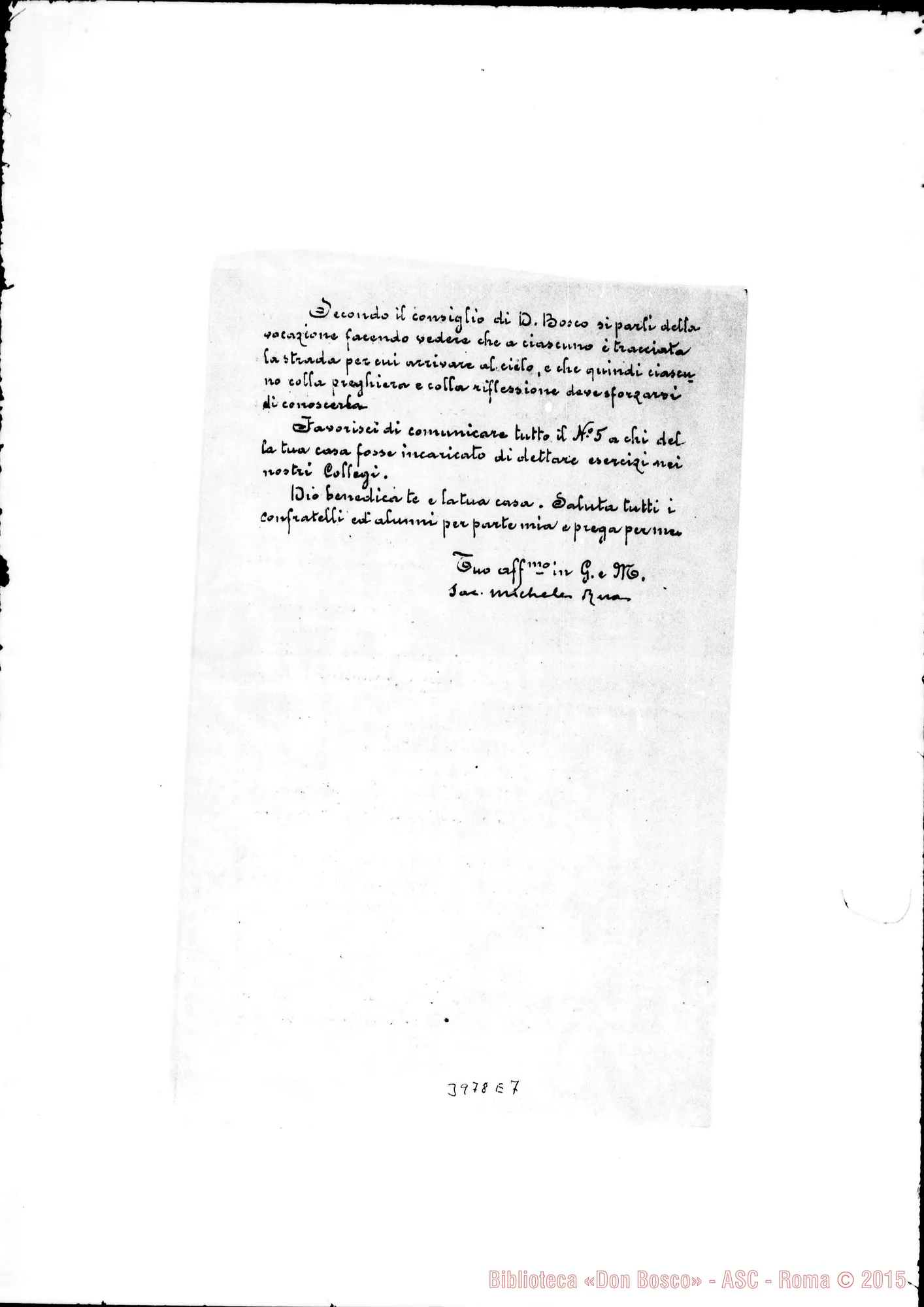 Fotogramma E 7 — 1-03-1893: Esercizi Spirituali per i giovani delle Case. Omeotipia