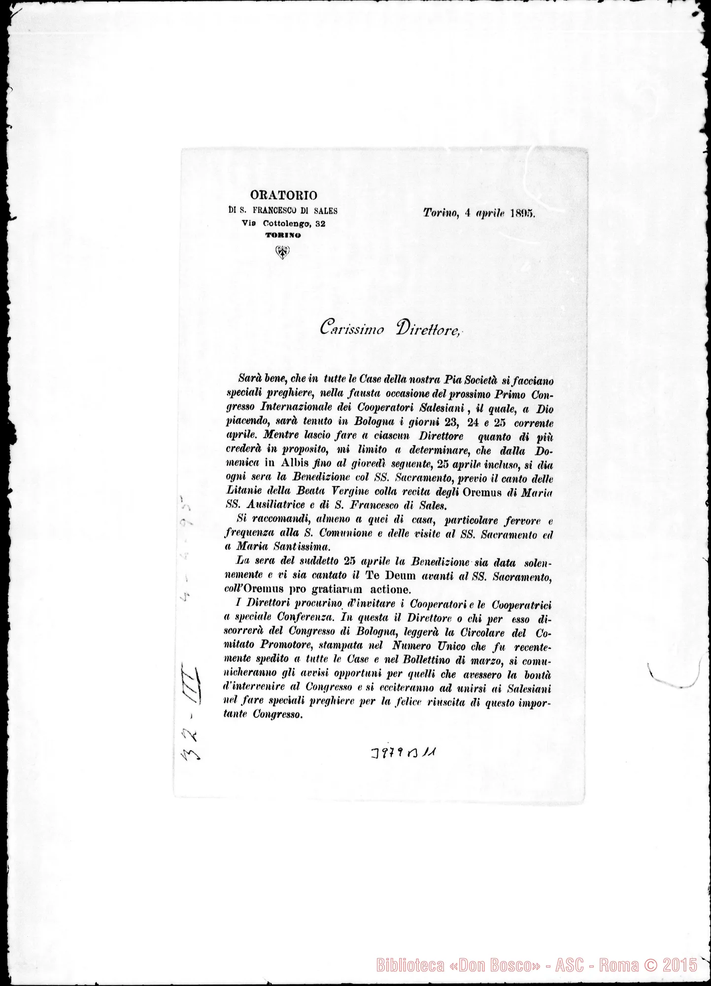 Fotogramma B 11 — 4-04-1895: Primo Congresso Internazionale dei Cooperatori. Stampato