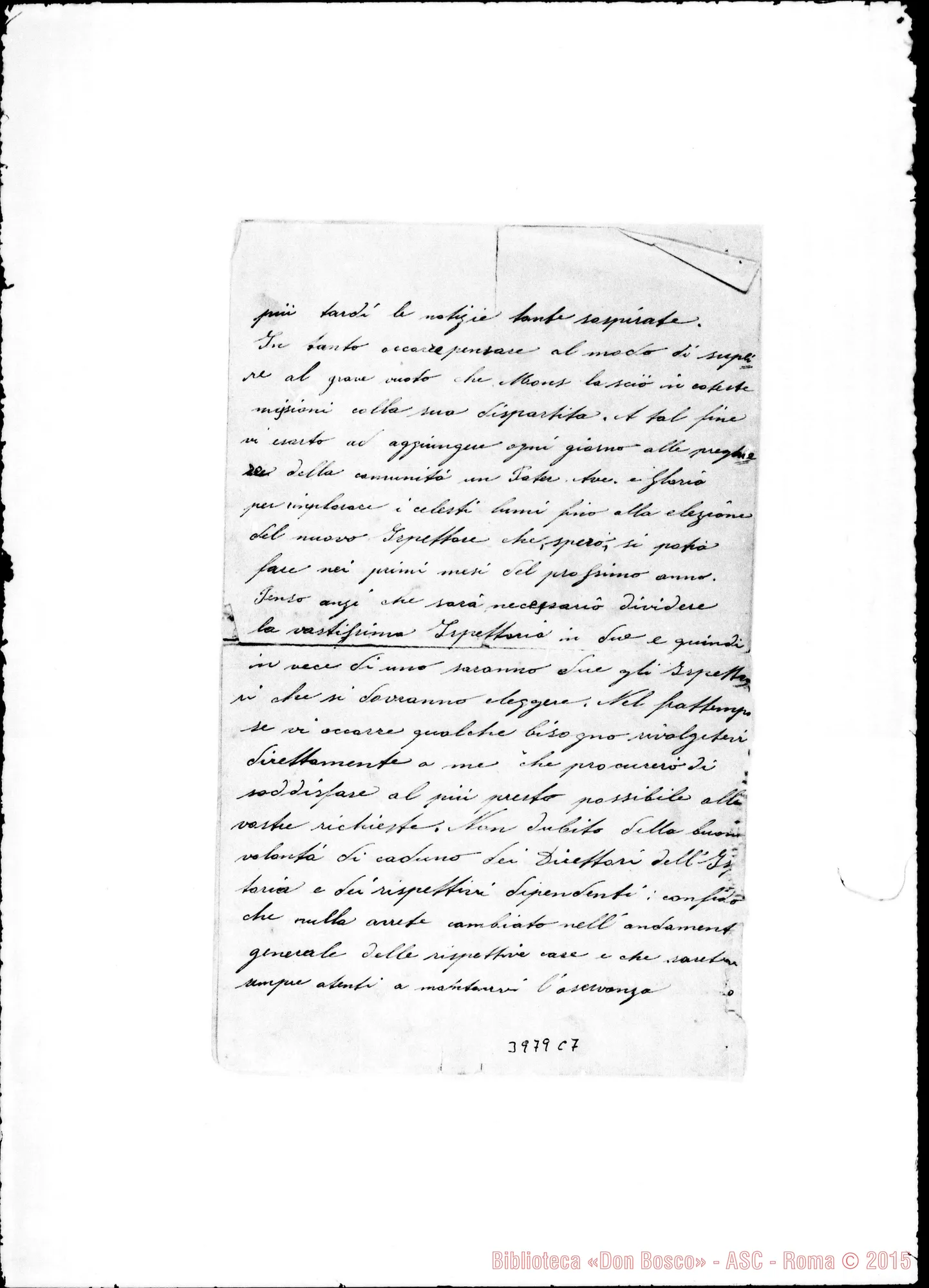 Fotogramma C 7 — Copia allogr. con firma E aggiunte autogr. Rua