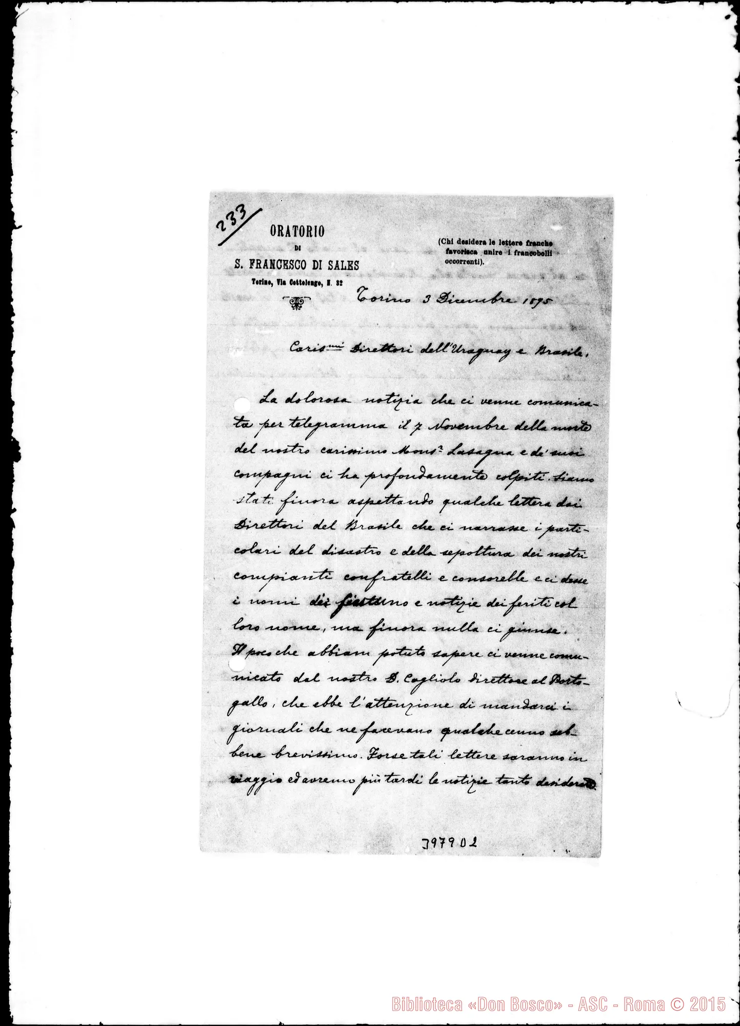 Fotogramma D 2 — Copia allogr. con firma autogr. Rua