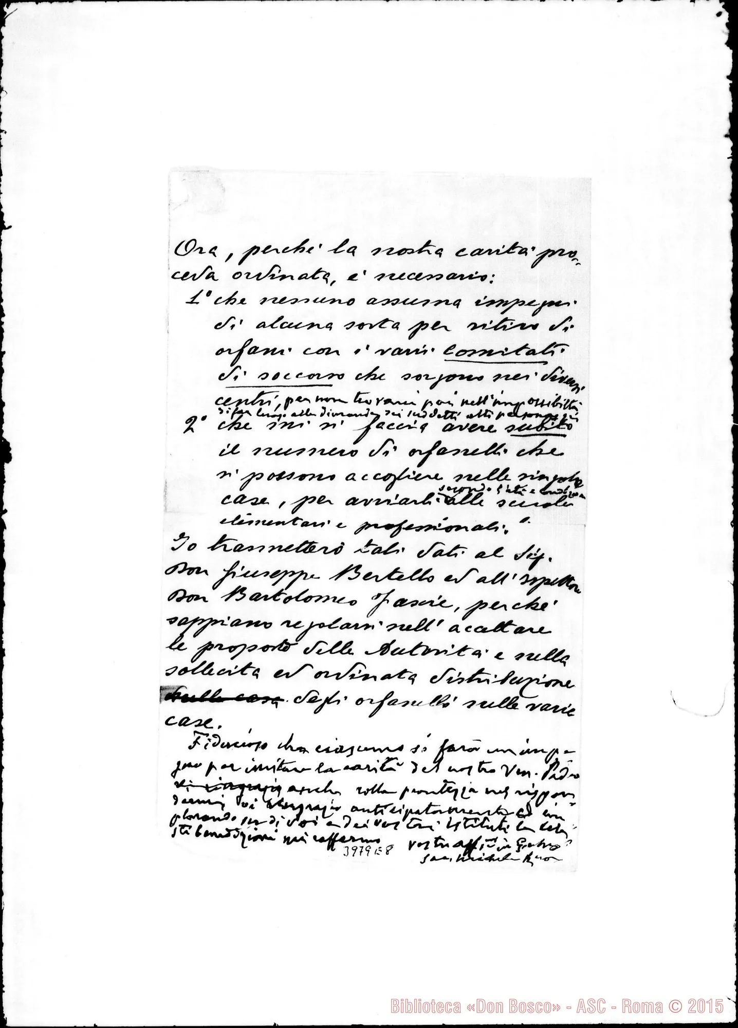 Fotogramma E 8 — 4-01-1909: Catastrofe A Reggio Calabria. Minuta ms. allogr. con aggiunte autogr. Rua