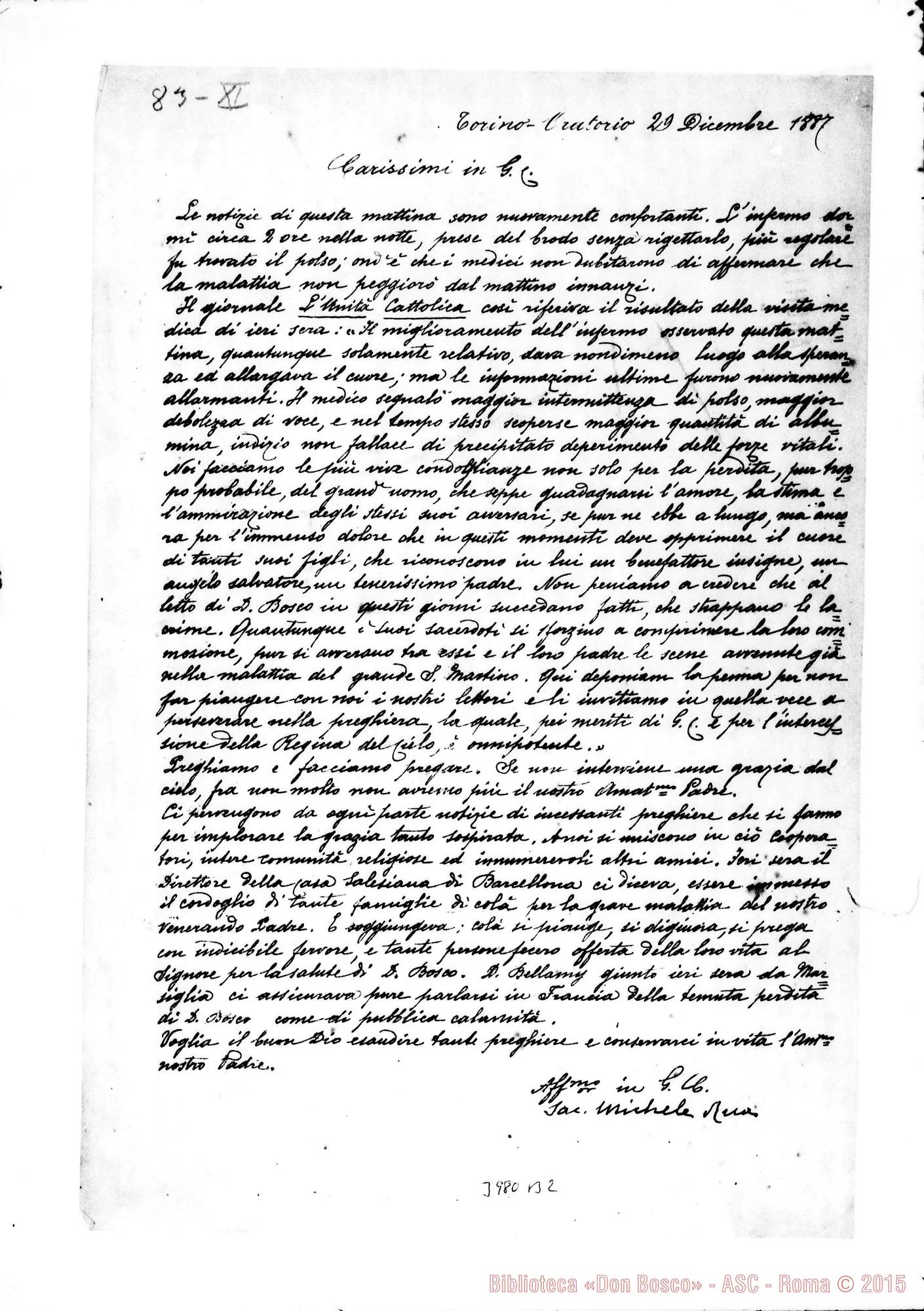 Fotogramma B 2 — 1887-1888: Circolari sull’ultima malattia di D. Bosco.