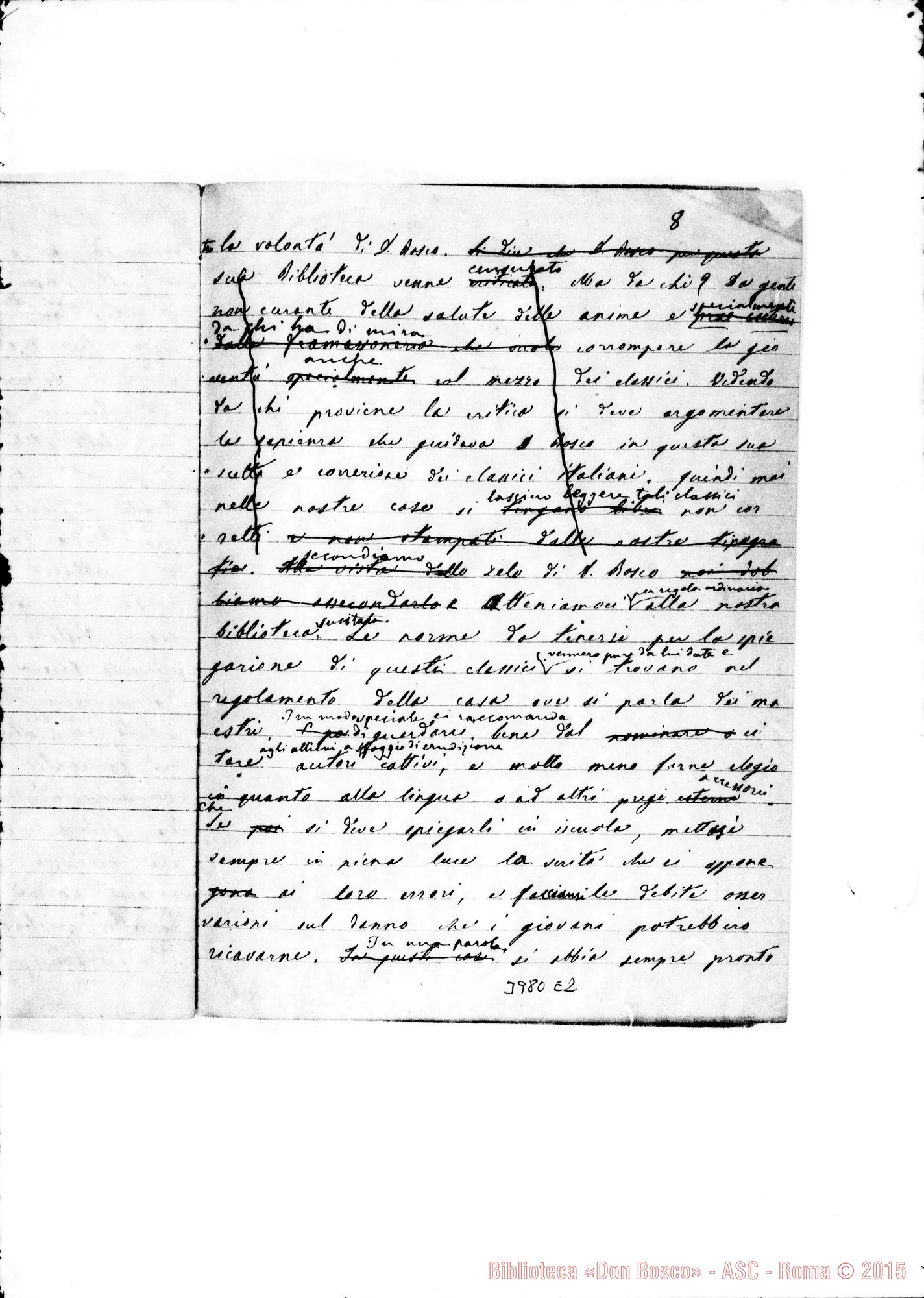 Fotogramma E 2 — 27-12-1889: Sulla carità. Minuta ms. allogr. con correz. E aggiunte autogr. Rua
