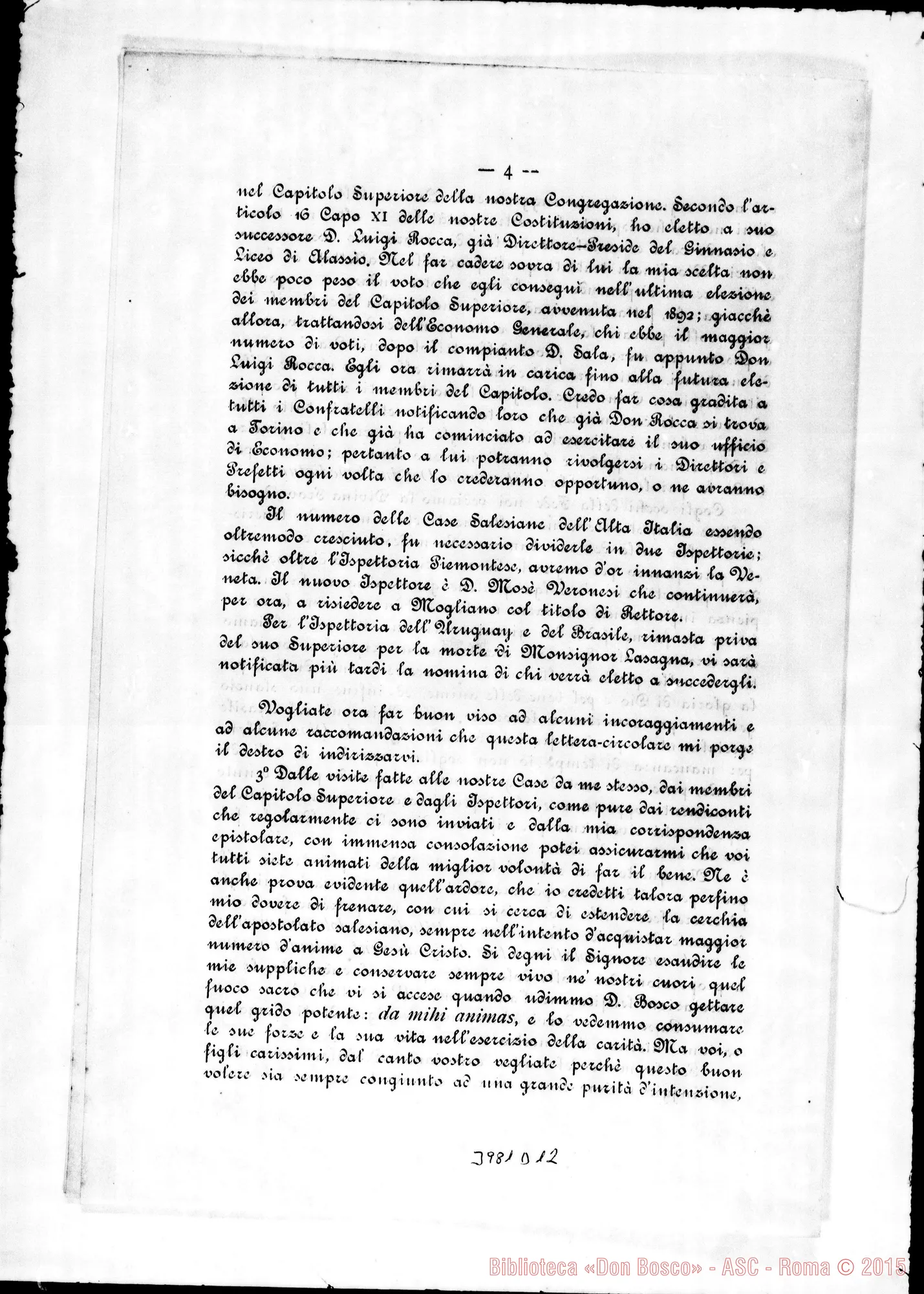 Fotogramma D 12 — 29-01-1896: Prodigioso sviluppo della Pia Società Salesiana. Stampato