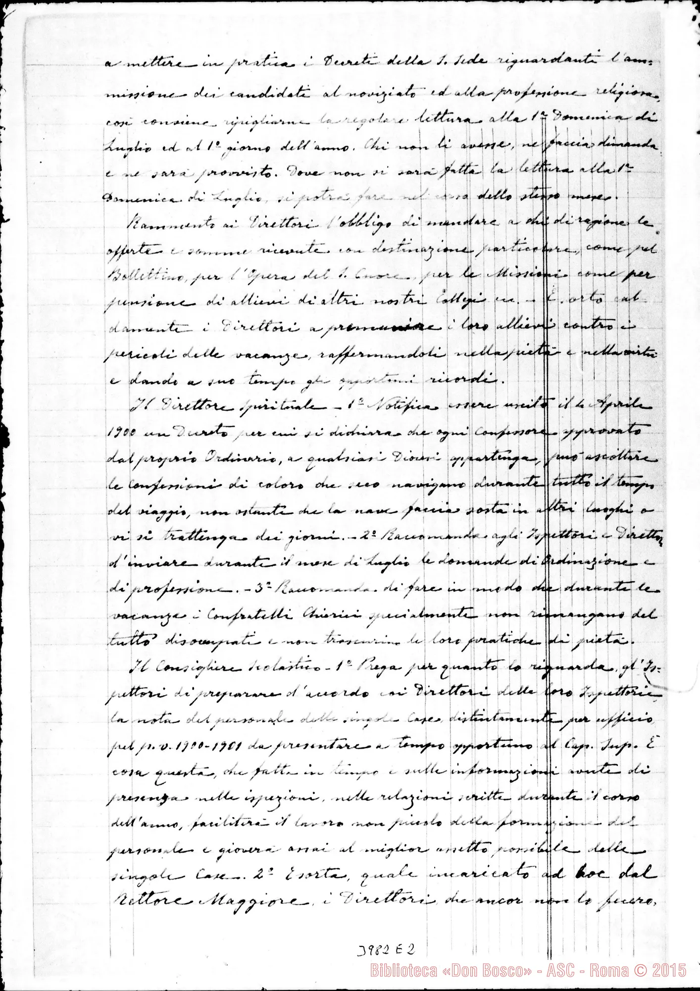 Fotogramma E 2 — 30-06-1900: Notizie dei Capitolari. Stampato E ms. allogr.