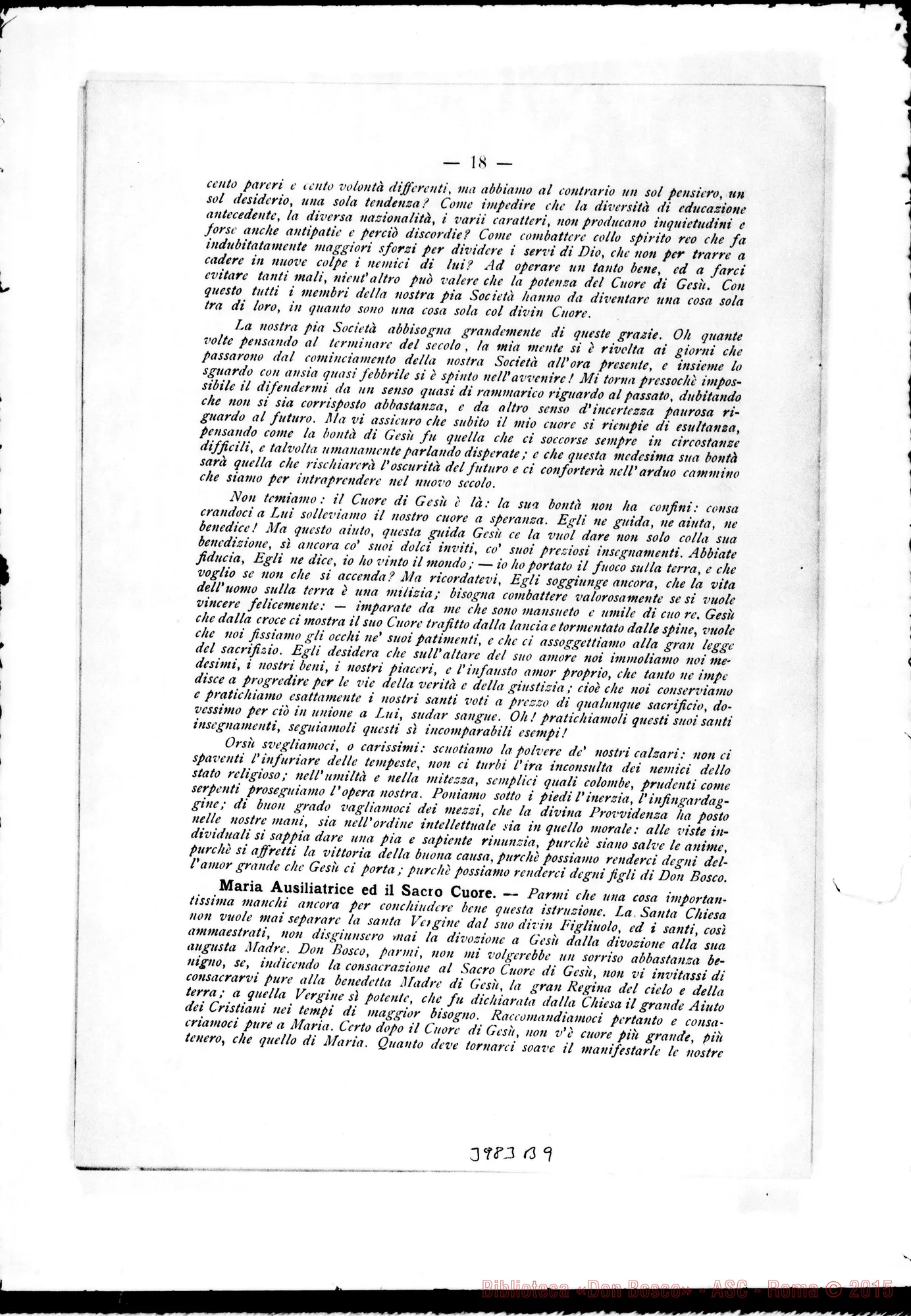 Fotogramma B 9 — 21-11- Consacrazione della Società Salesiana al Sacro Cuore. Stampato