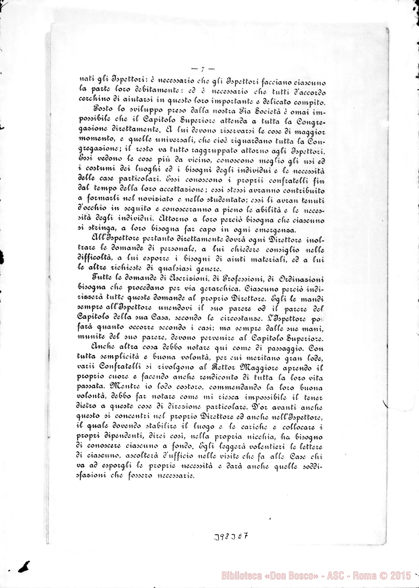 Fotogramma E 7 — 19-03-1902: Su Privilegi, Noviziato, Capitoli Generali, Studi… Stampato