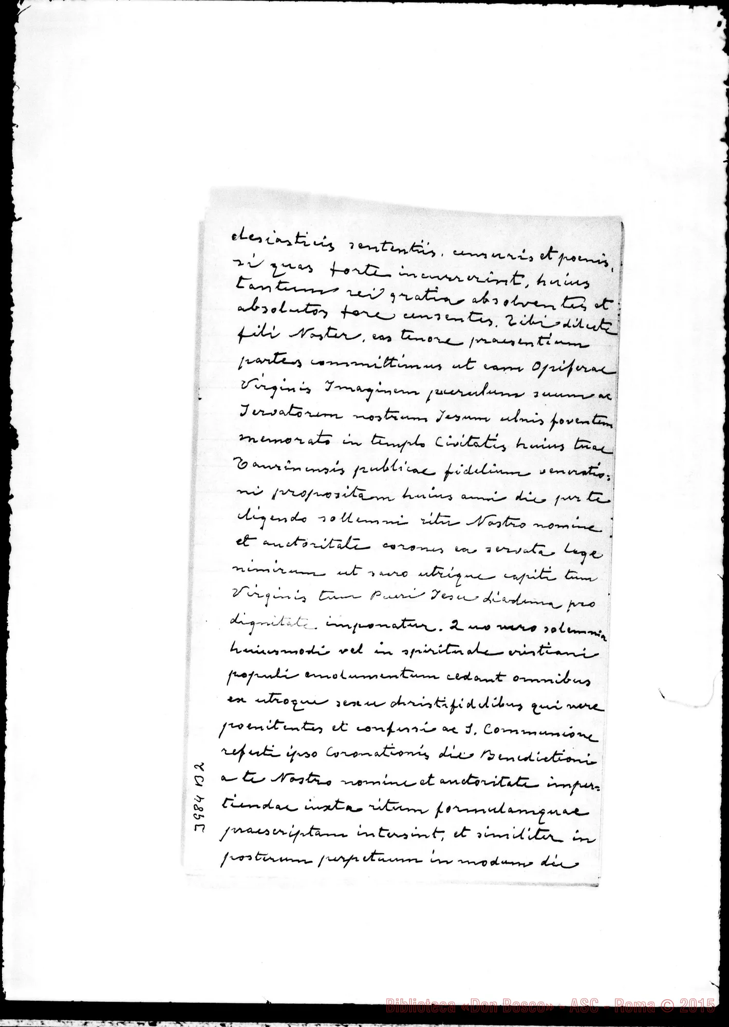 Fotogramma B 2 — 18-02- Incoronazione della Vergine Ausiliatrice. Ms. allogr. E stampato
