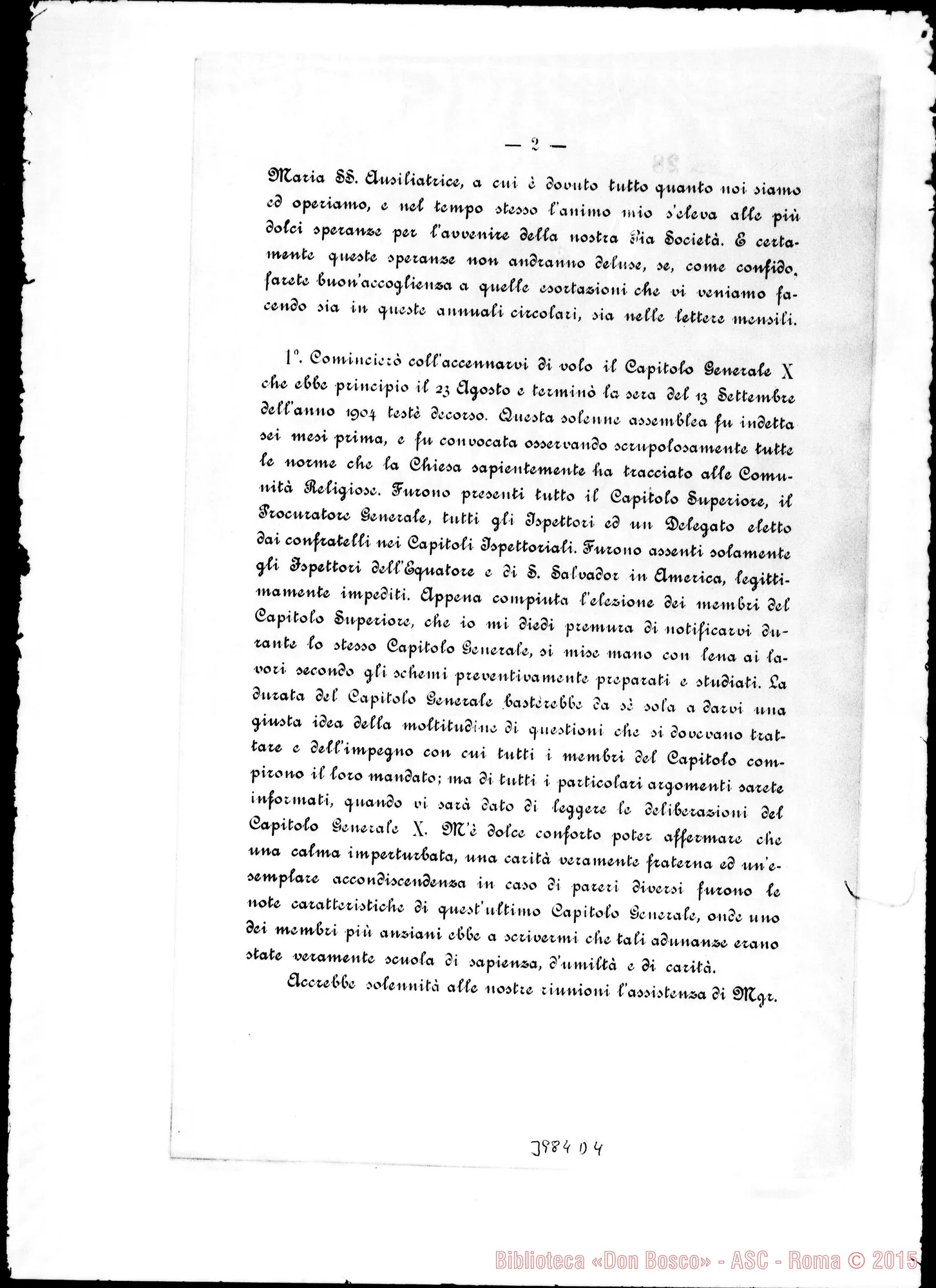 Fotogramma D 4 — 19-02- Sul Capitolo Generale X E sulla Pia Unione dei Cooperatori. Stampato