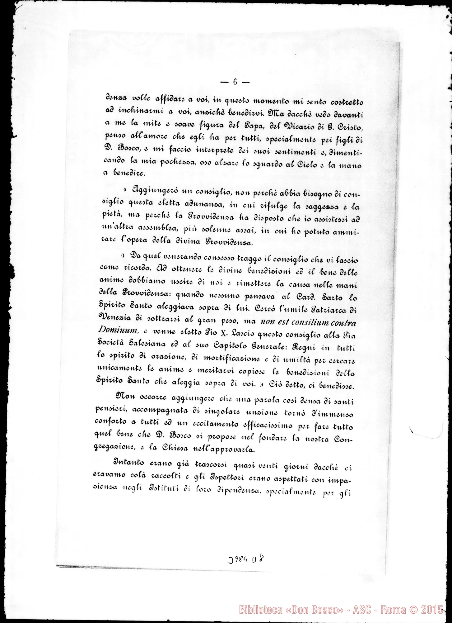 Fotogramma D 8 — 19-02- Sul Capitolo Generale X E sulla Pia Unione dei Cooperatori. Stampato