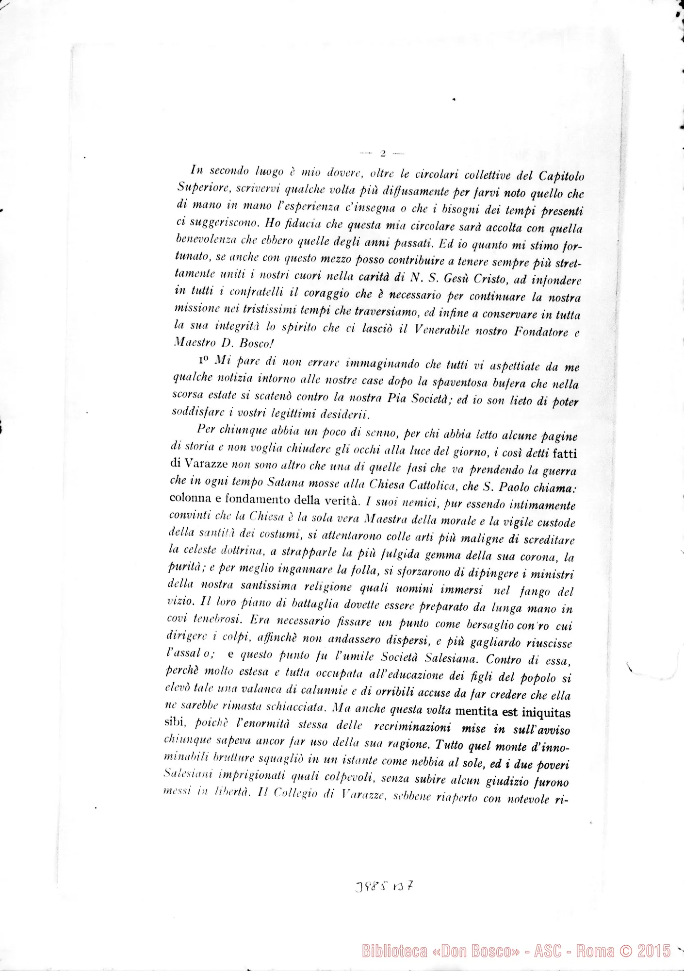 Fotogramma B 7 — 31-01- Sulla vigilanza. Stampato