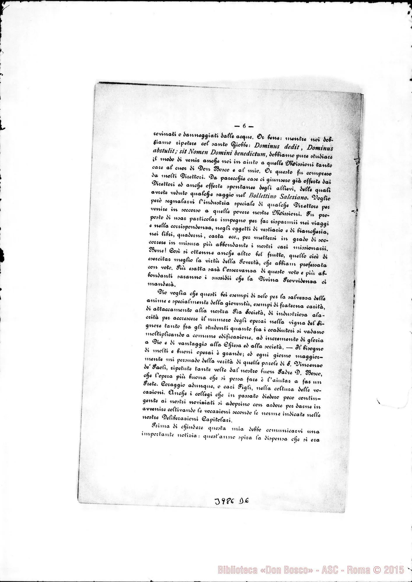 Fotogramma D 6 — 20-01-1900: Lettera Edificante n. 5