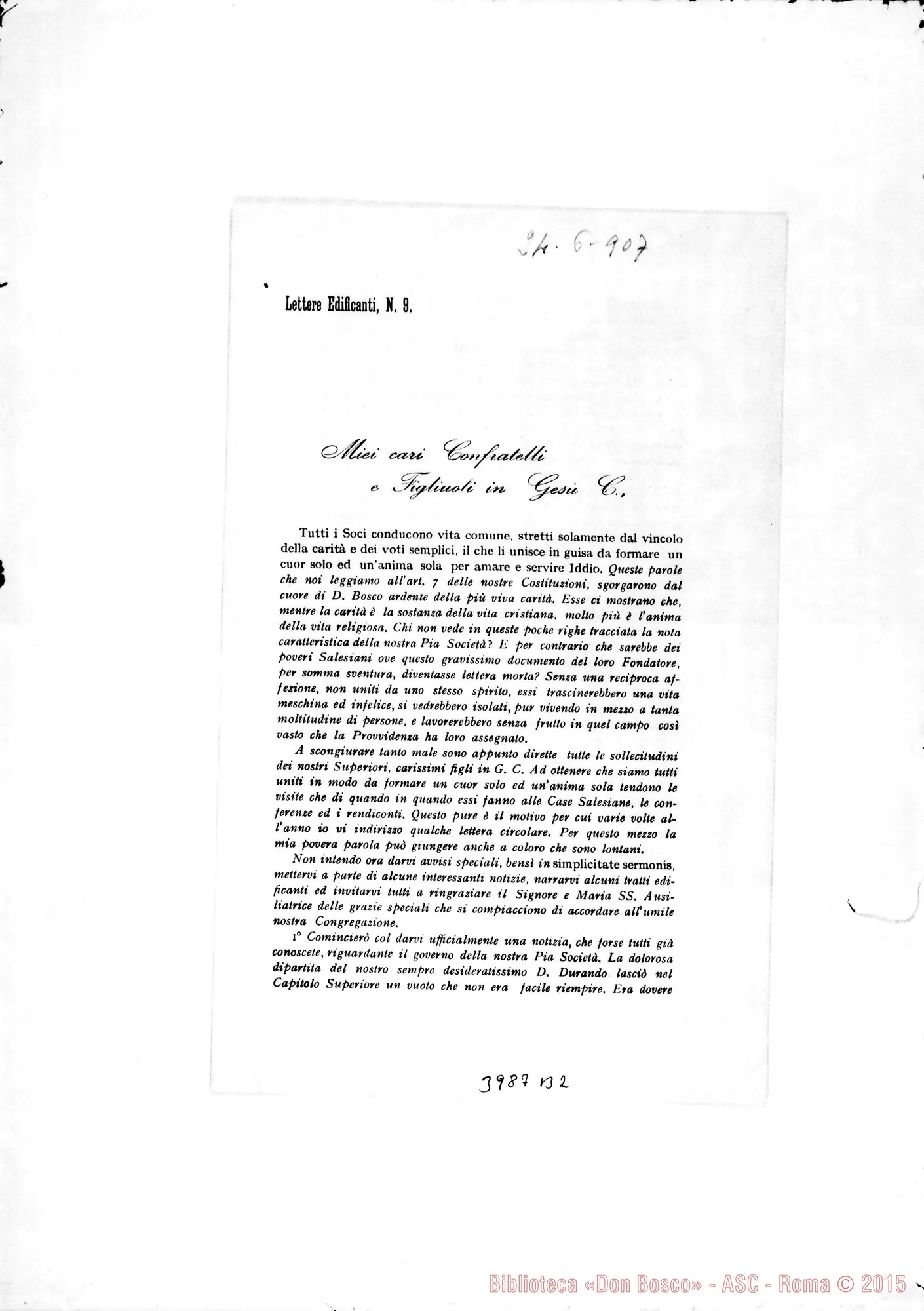 Fotogramma B 2 — 24-06-1907: Lettera Edificante n. 9