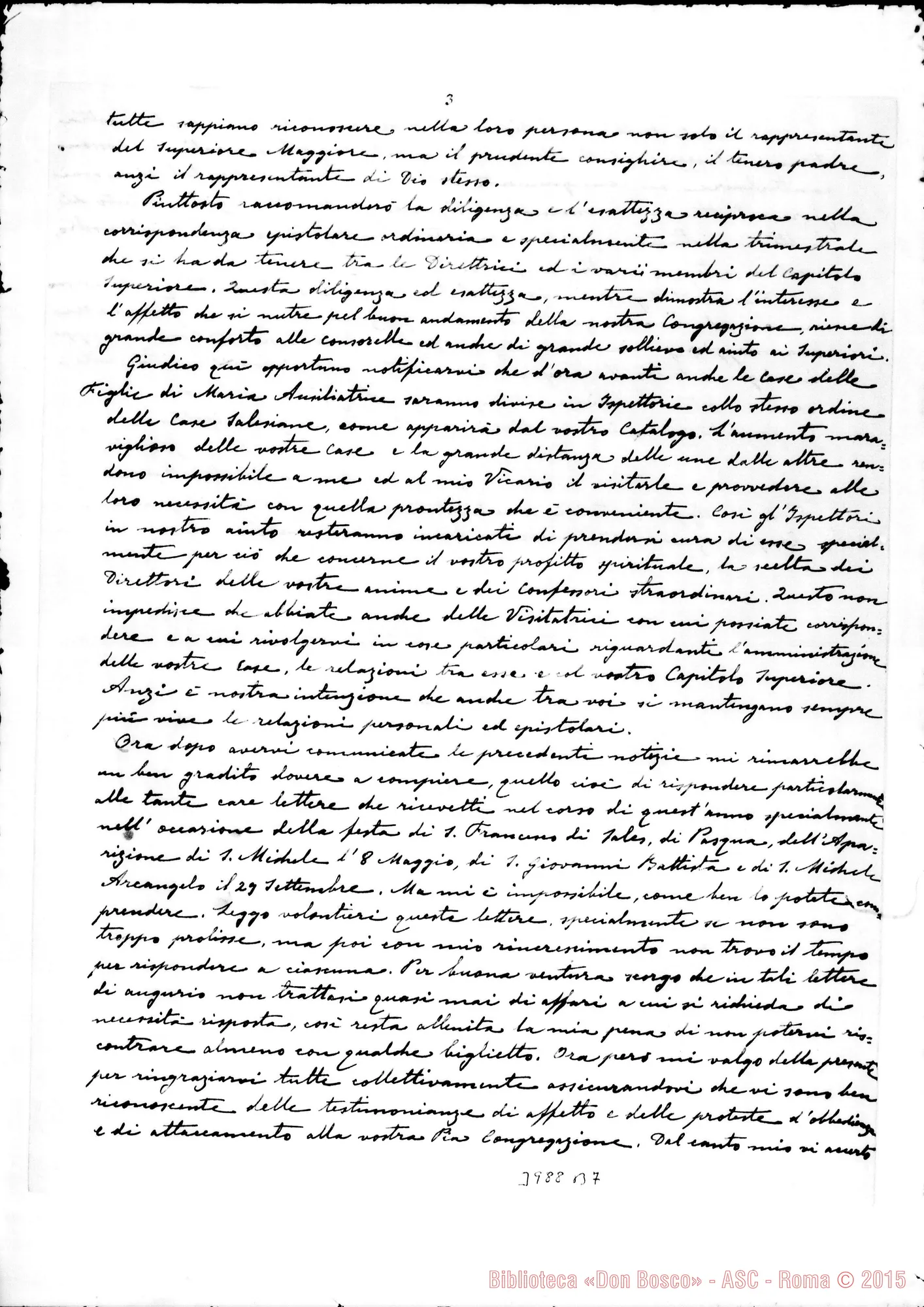 Fotogramma B 7 — 21-11- Avvenimenti importanti nella Congregazione. Ms. allogr. E stampato