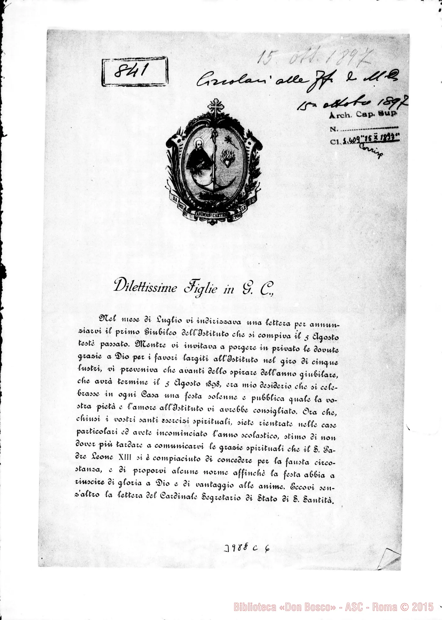 Fotogramma C 6 — 15-10- Ancora sul Giubileo delle prime vestizioni. Stampato