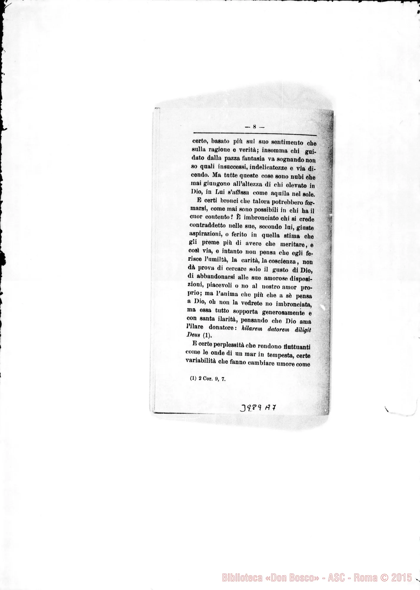 Fotogramma A 7 — 31-12-1901: Della Santa Allegria. Stampato