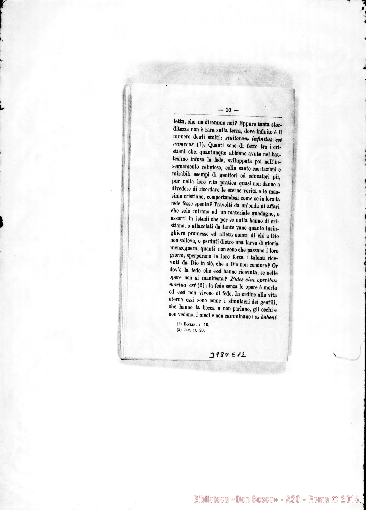 Fotogramma E 12 — 31-12-1903: Vita di fede. Stampato