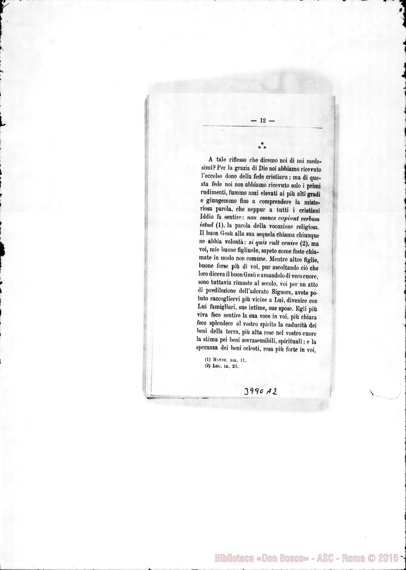Fotogramma A 2 — 31-12-1903: Vita di fede. Stampato