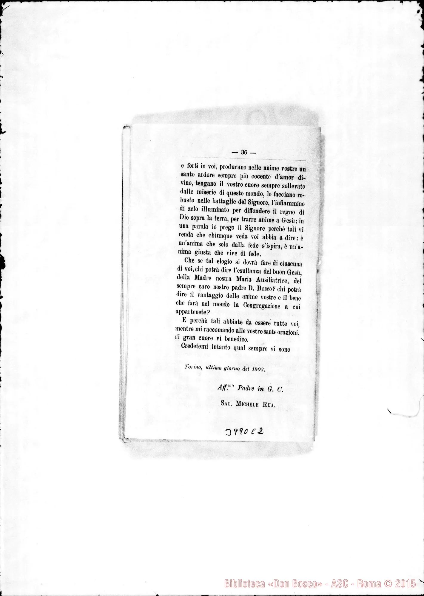 Fotogramma C 2 — 31-12-1903: Vita di fede. Stampato