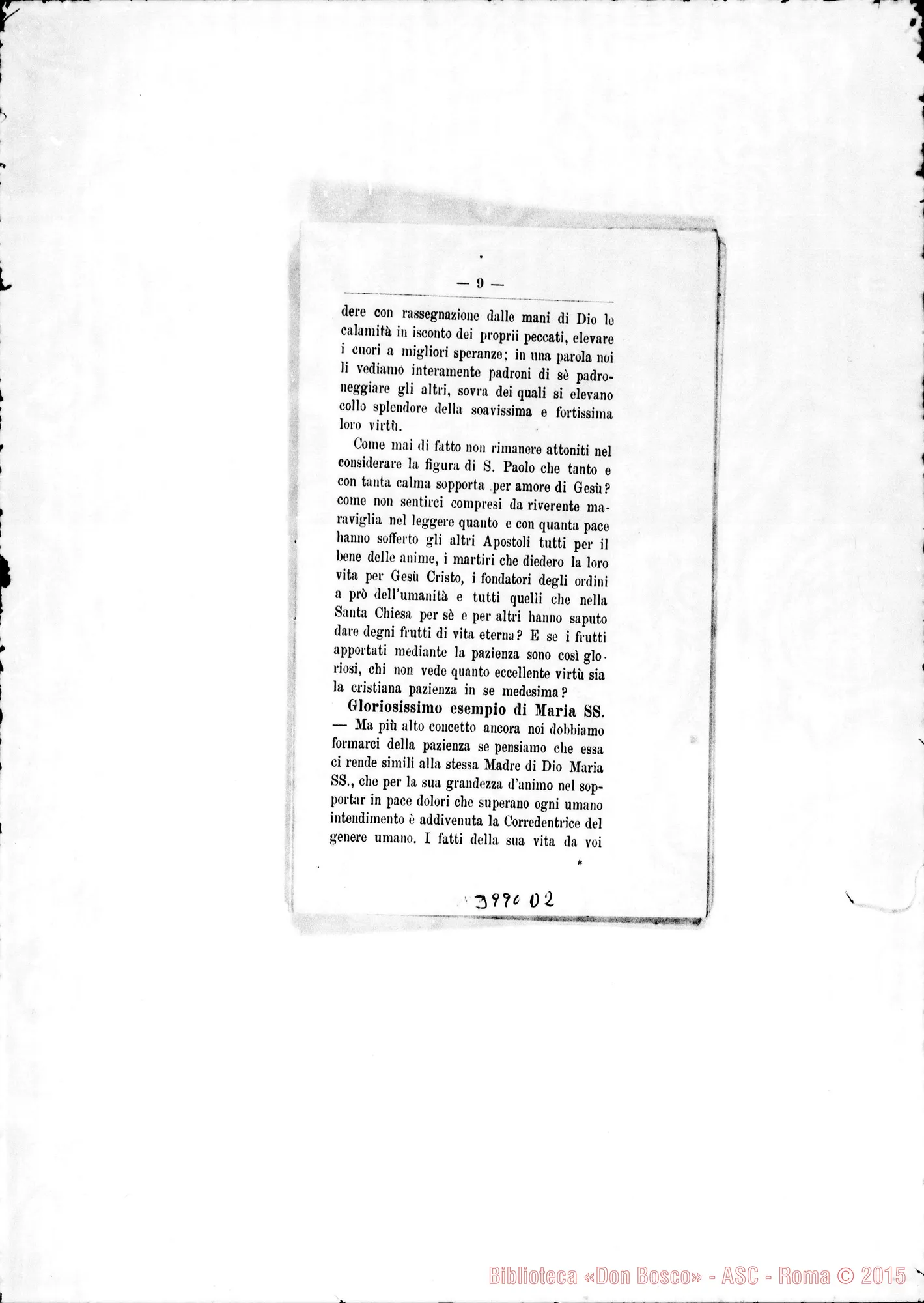 Fotogramma D 2 — 31-12-1904: «Cliaritatem habete, quod est vinculum perfectìonis». Stampato