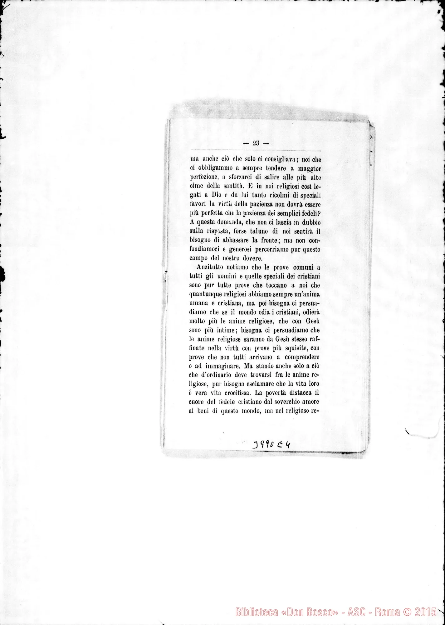 Fotogramma E 4 — 31-12-1904: «Cliaritatem habete, quod est vinculum perfectìonis». Stampato