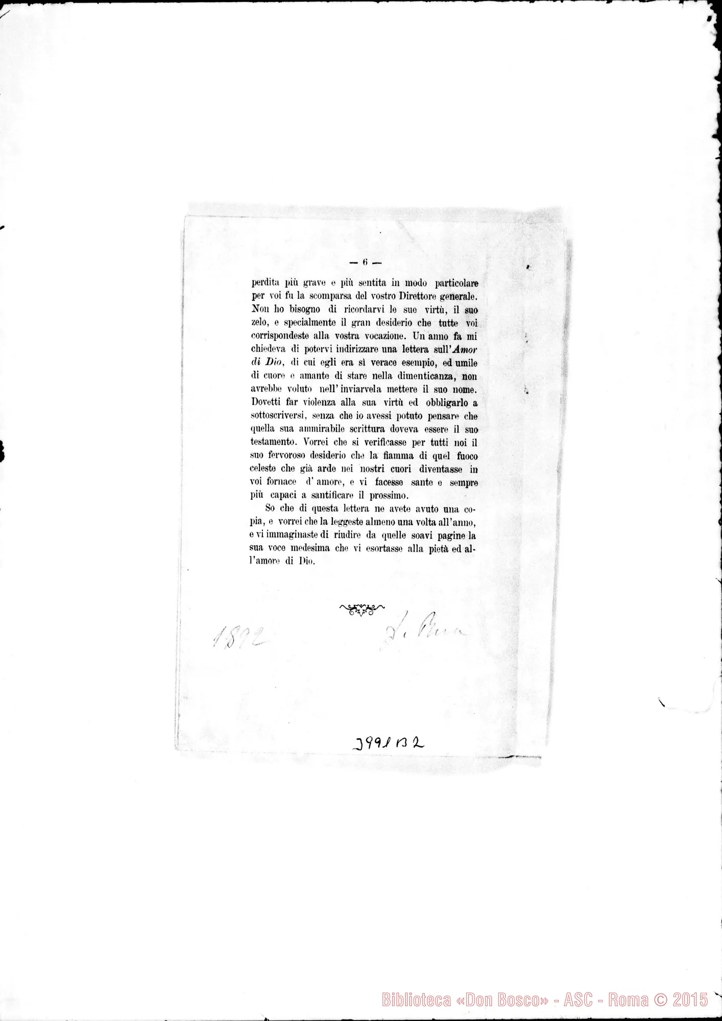 Fotogramma B 2 — 10.. Introduzione all’elenco dell’anno 1892