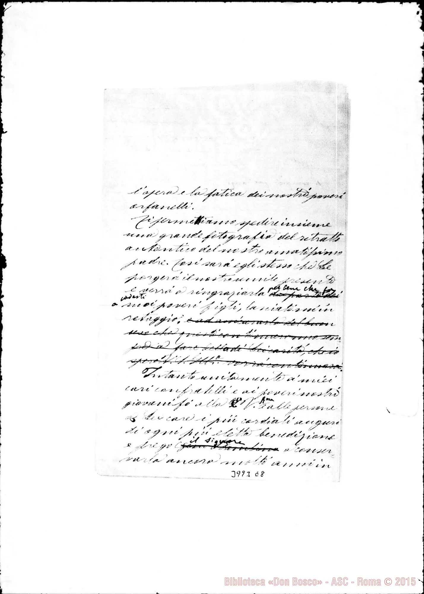 Fotogramma E 8 — 26-02- Giubileo Sacerdotale di Leone XIII. Due minute con autogr. Rua