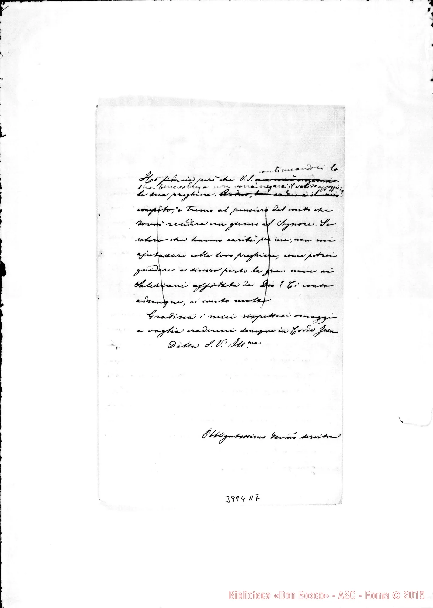 Fotogramma A 7 — 6-04- Raccomanda le numerose fondazioni. Due minute ms. allogr.