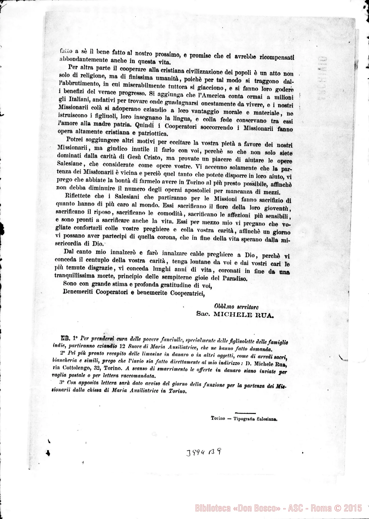 Fotogramma B 9 — 30-10- Fare il bene è una grazia. Ms. allogr. E stampato
