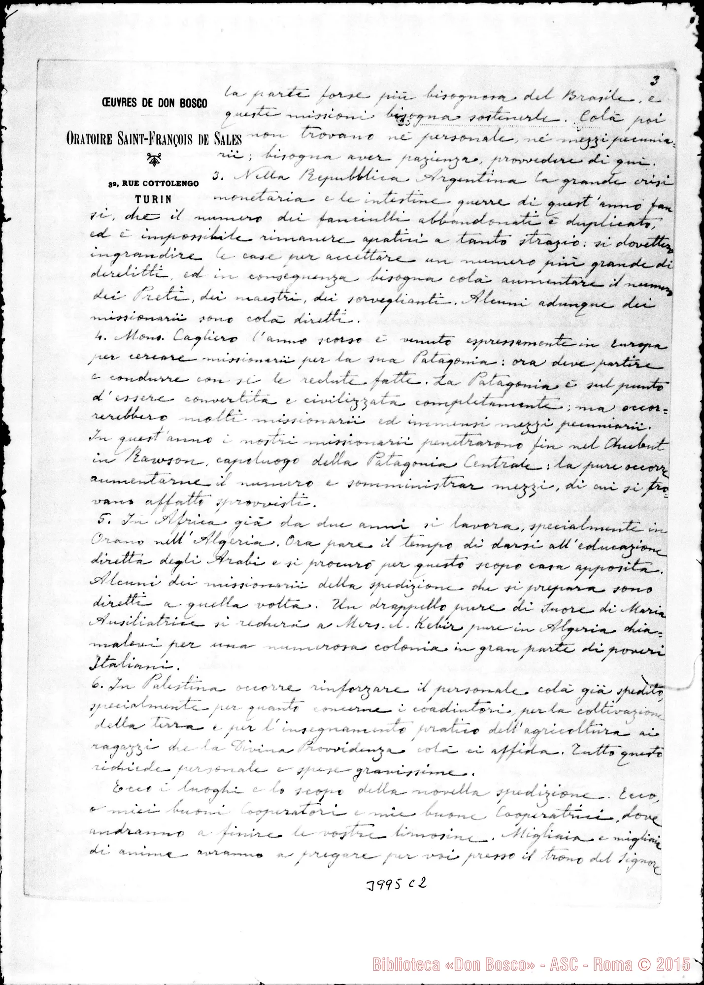 Fotogramma C 2 — 24-10- In favore delle vocazioni missionarie. Ms. allogr. E stampato