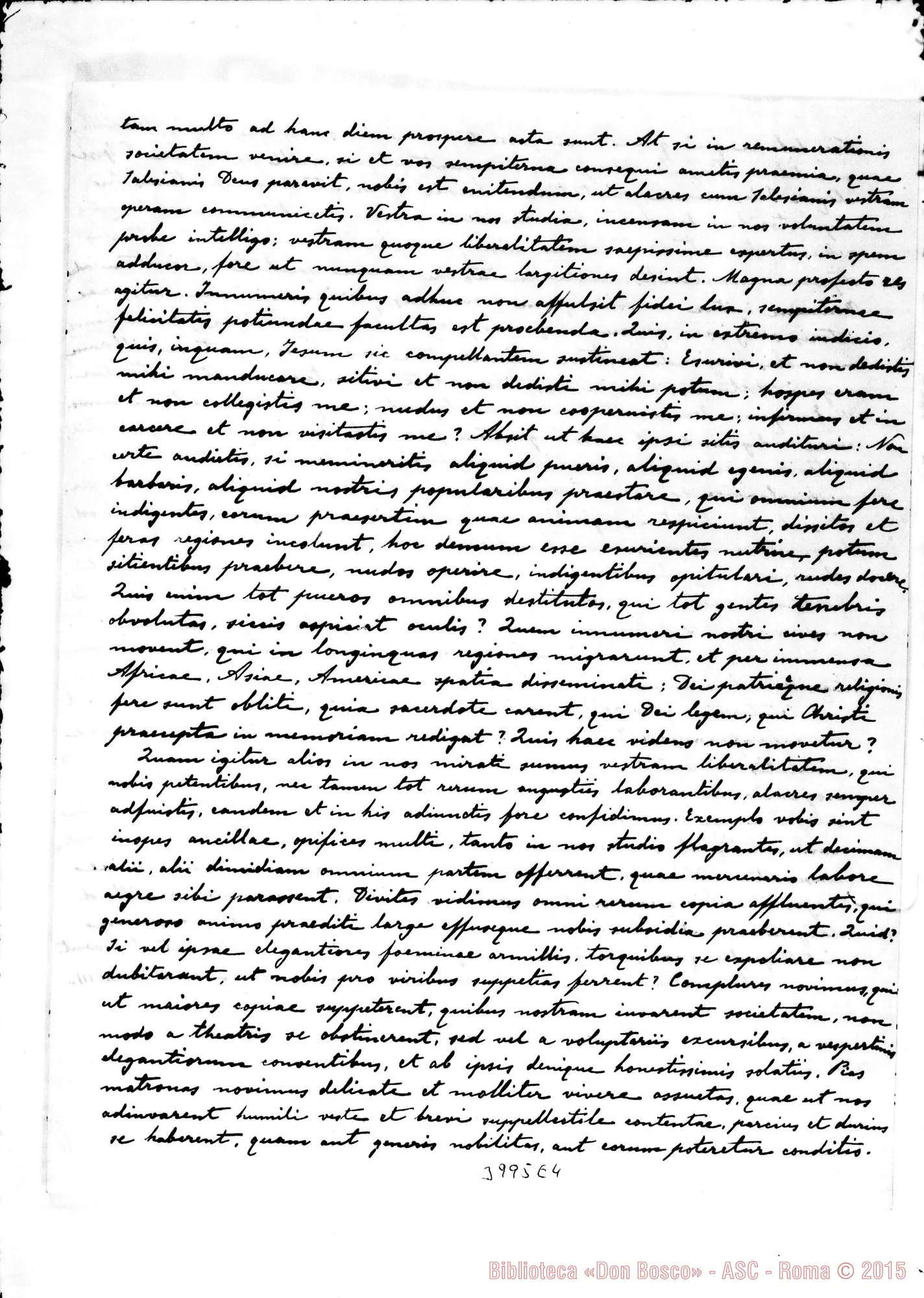 Fotogramma E 4 — 9-11- Per le vocazioni missionarie. Minuta ms. allogr. con correi, autogr. Rua, bella copia E bozze