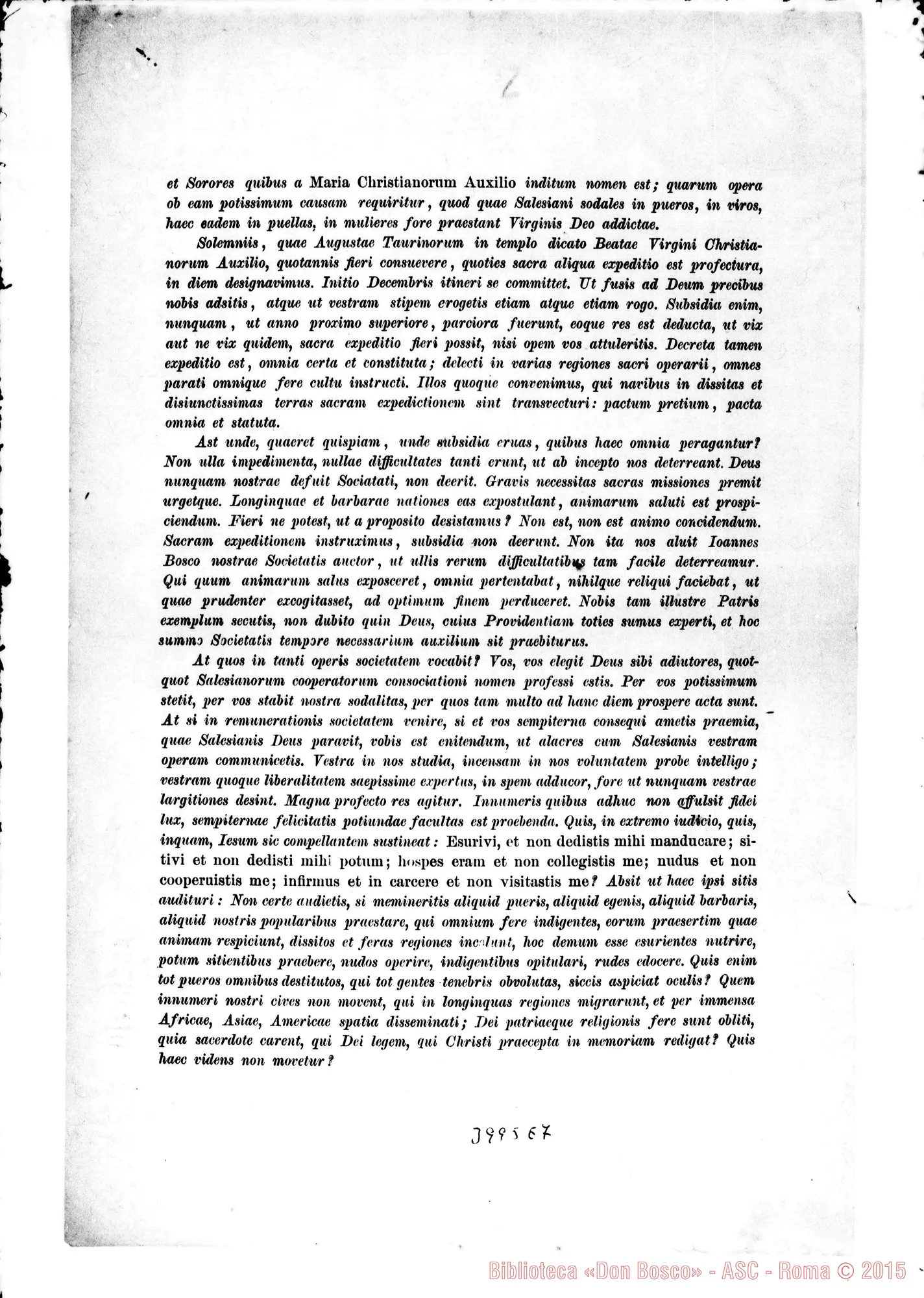 Fotogramma E 7 — 9-11- Per le vocazioni missionarie. Minuta ms. allogr. con correi, autogr. Rua, bella copia E bozze