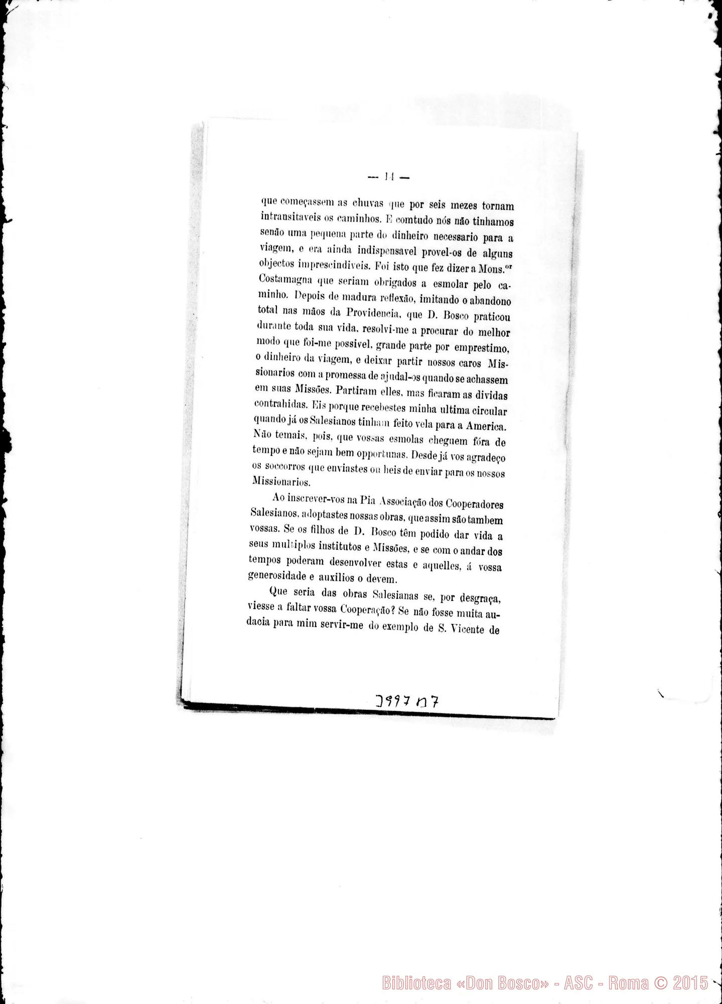 Fotogramma B 7 — 1896: Lettera di D. Rua ai Cooperatori ed alle Cooperatrici. Stampato