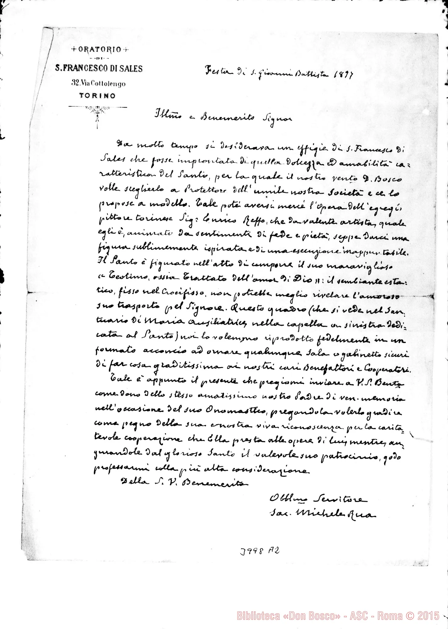 Fotogramma A 2 — 24-06- Per una effigie di S. Francesco. Omeotipia