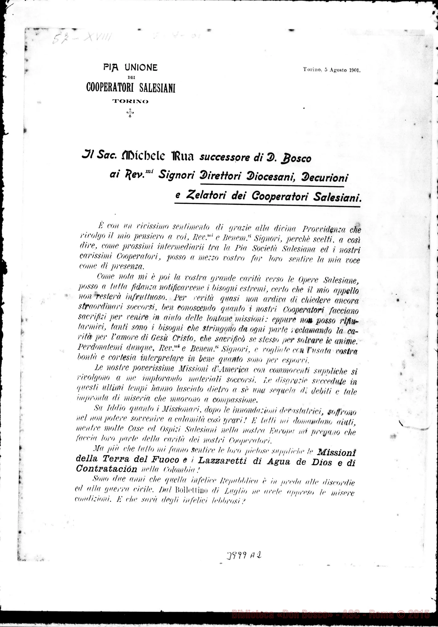 Fotogramma A 2 — 5-08- Notizie sulle Missioni. Stampato