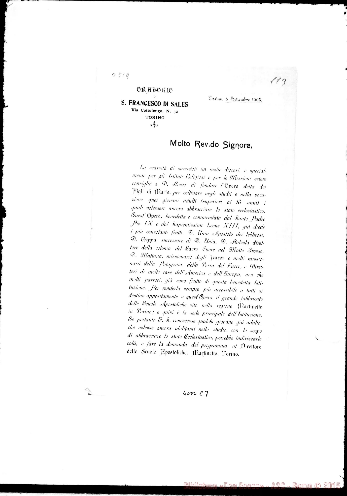 Fotogramma C 7 — 8-09- Sull’opera dei Figli di Maria. Stampato