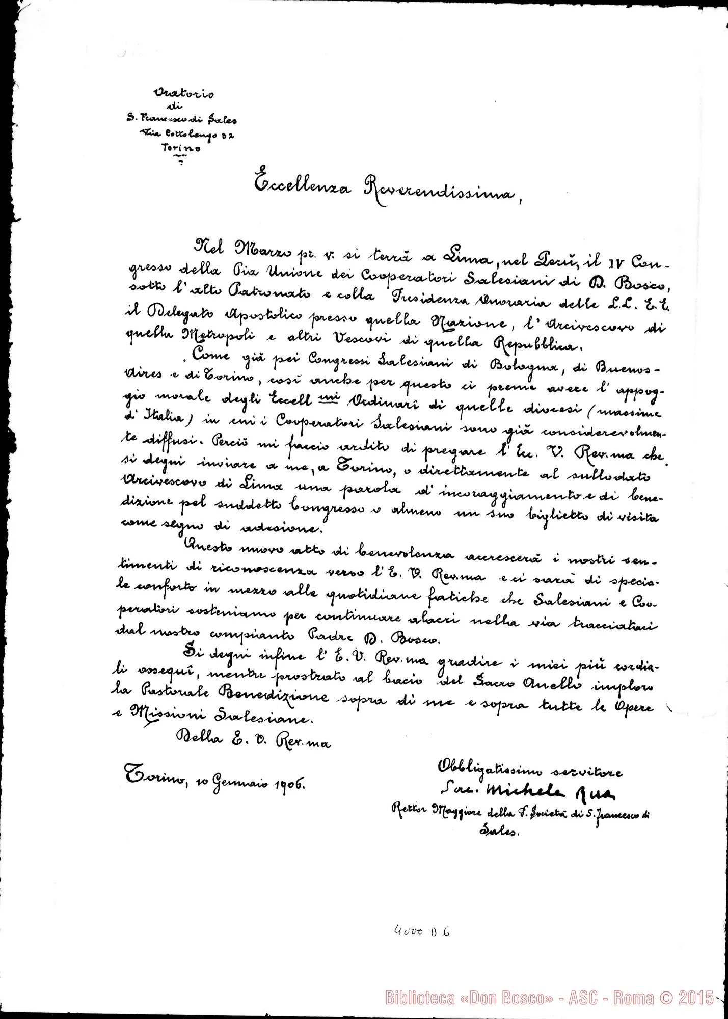 Fotogramma D 6 — 10-01-1906: Quarto Congresso dei Cooperatori del Perù. Stampato