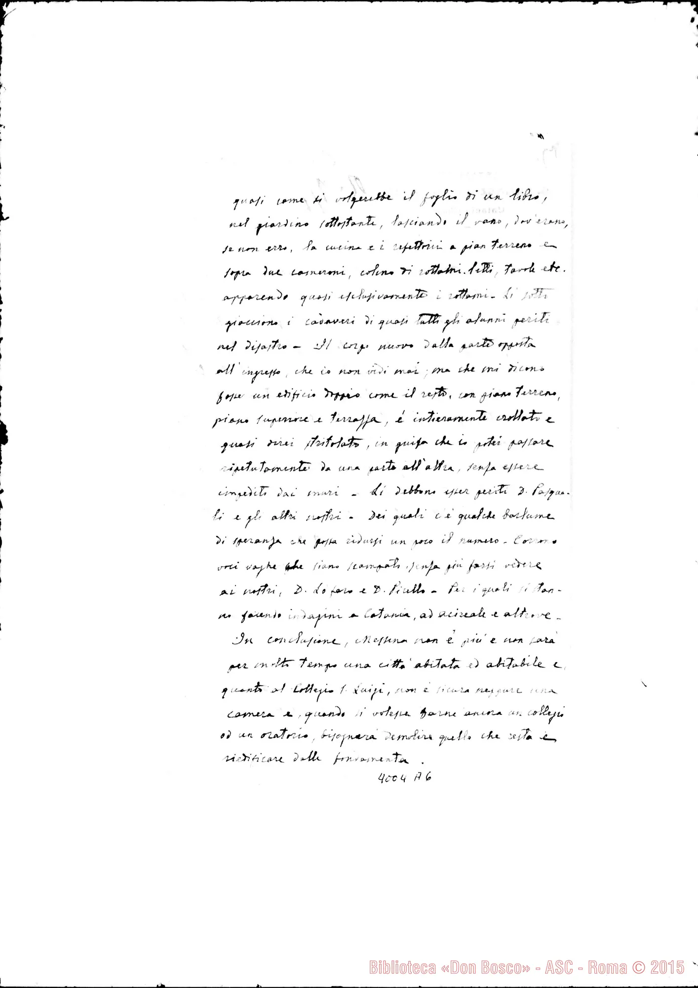 Fotogramma A 6 — Don Bertello-Don Rinaldi. Catania, 5-01-1909