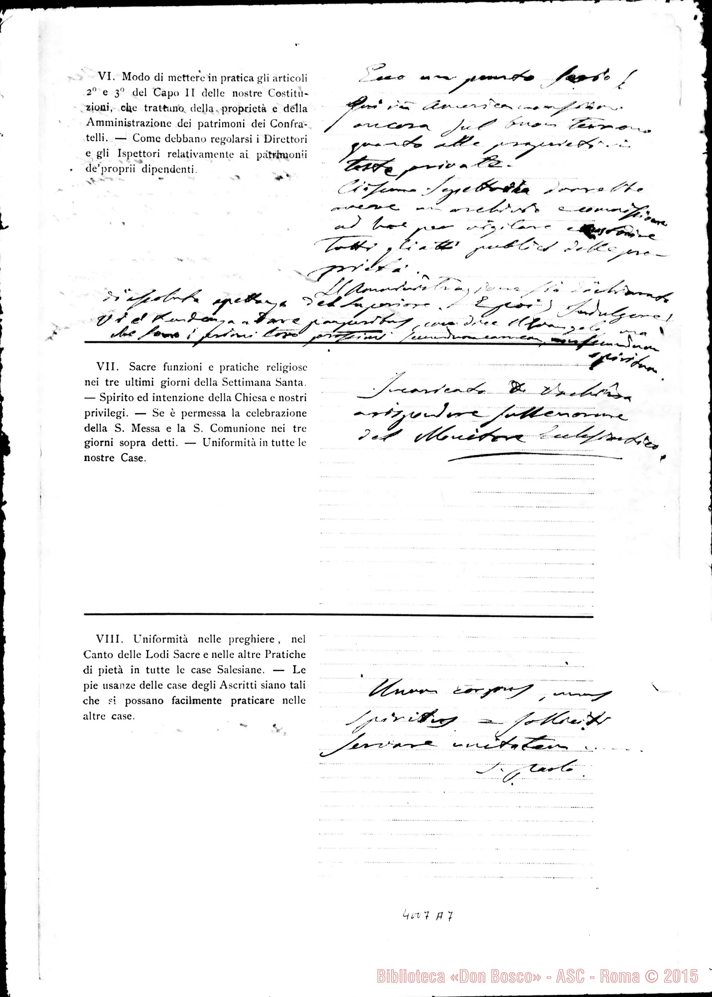 Fotogramma A 7 — Mons. Cagliero Giovanni