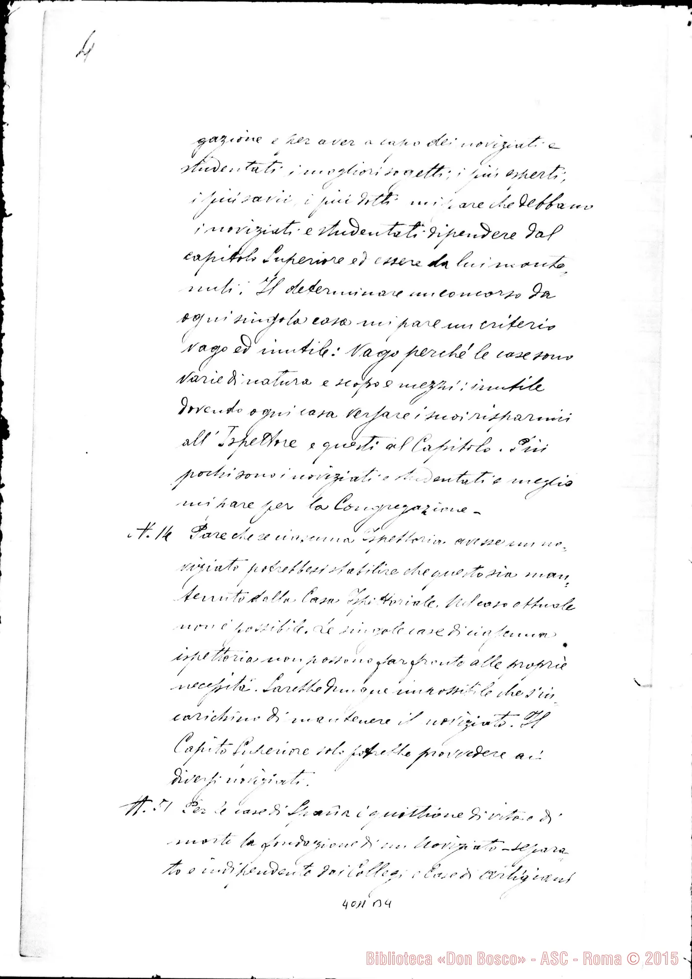 Fotogramma B 4 — Verbale della seconda proposta. Ms.