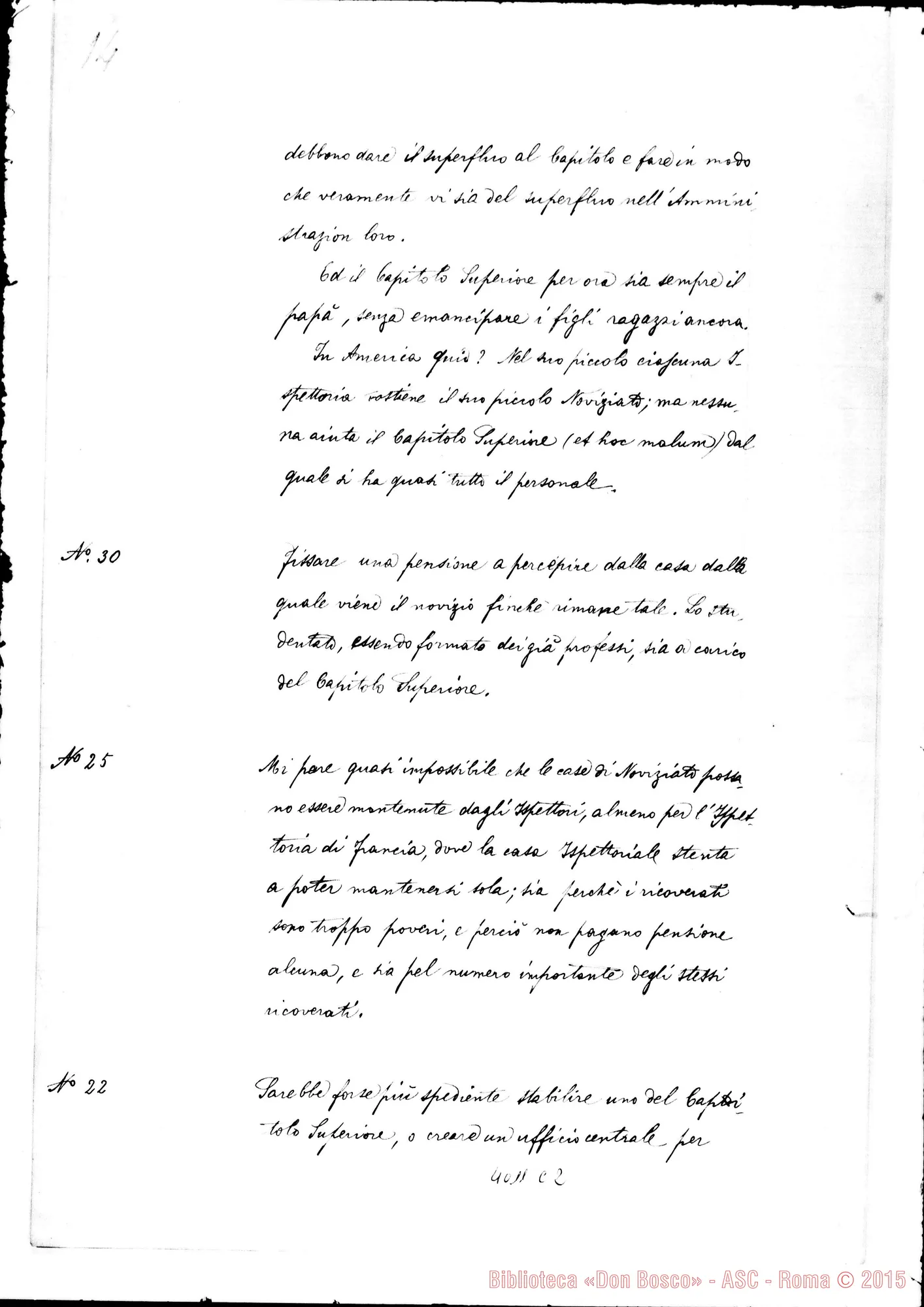Fotogramma C 2 — Verbale della seconda proposta. Ms.