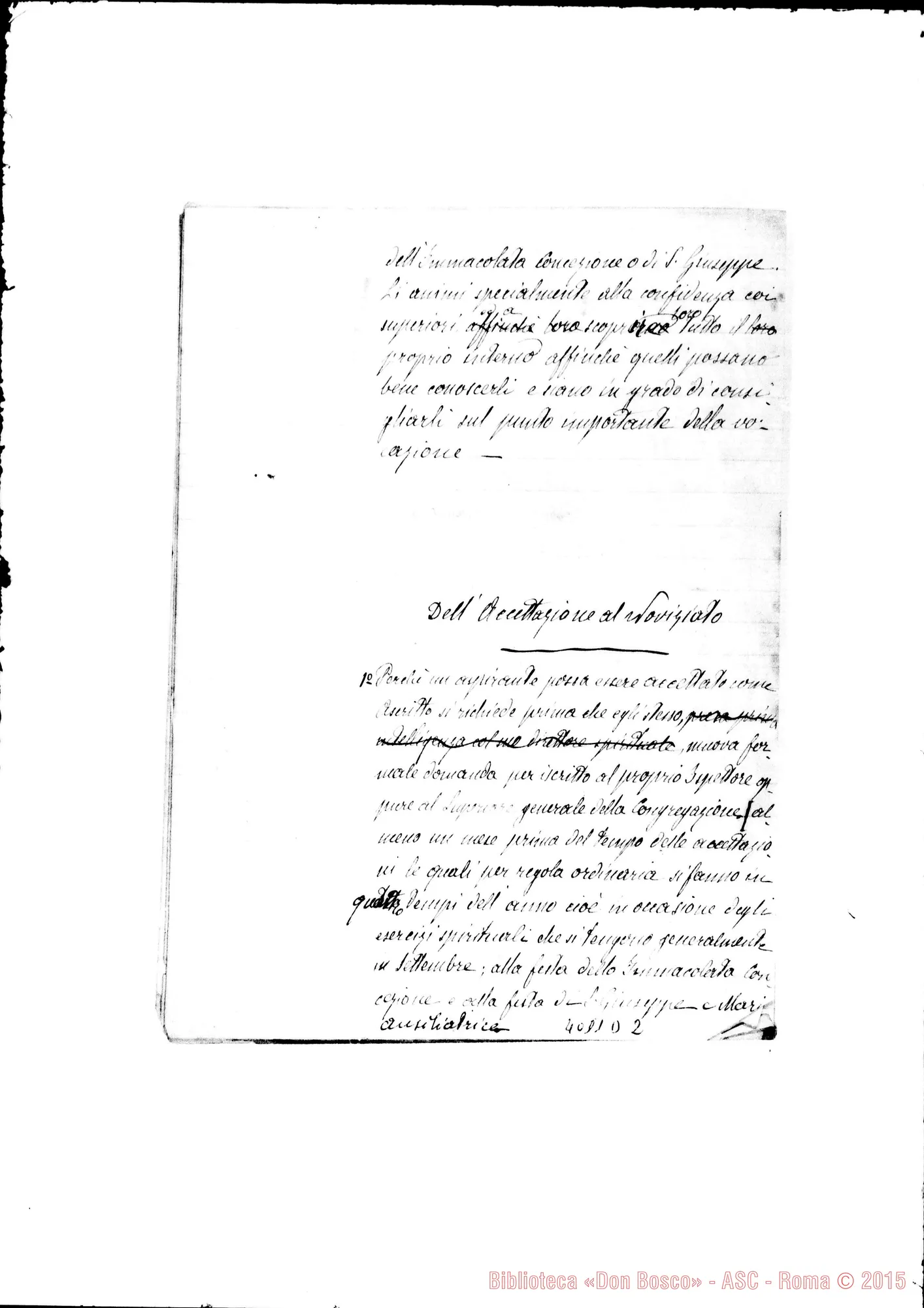 Fotogramma D 2 — Verbale della terza proposta. Ms.