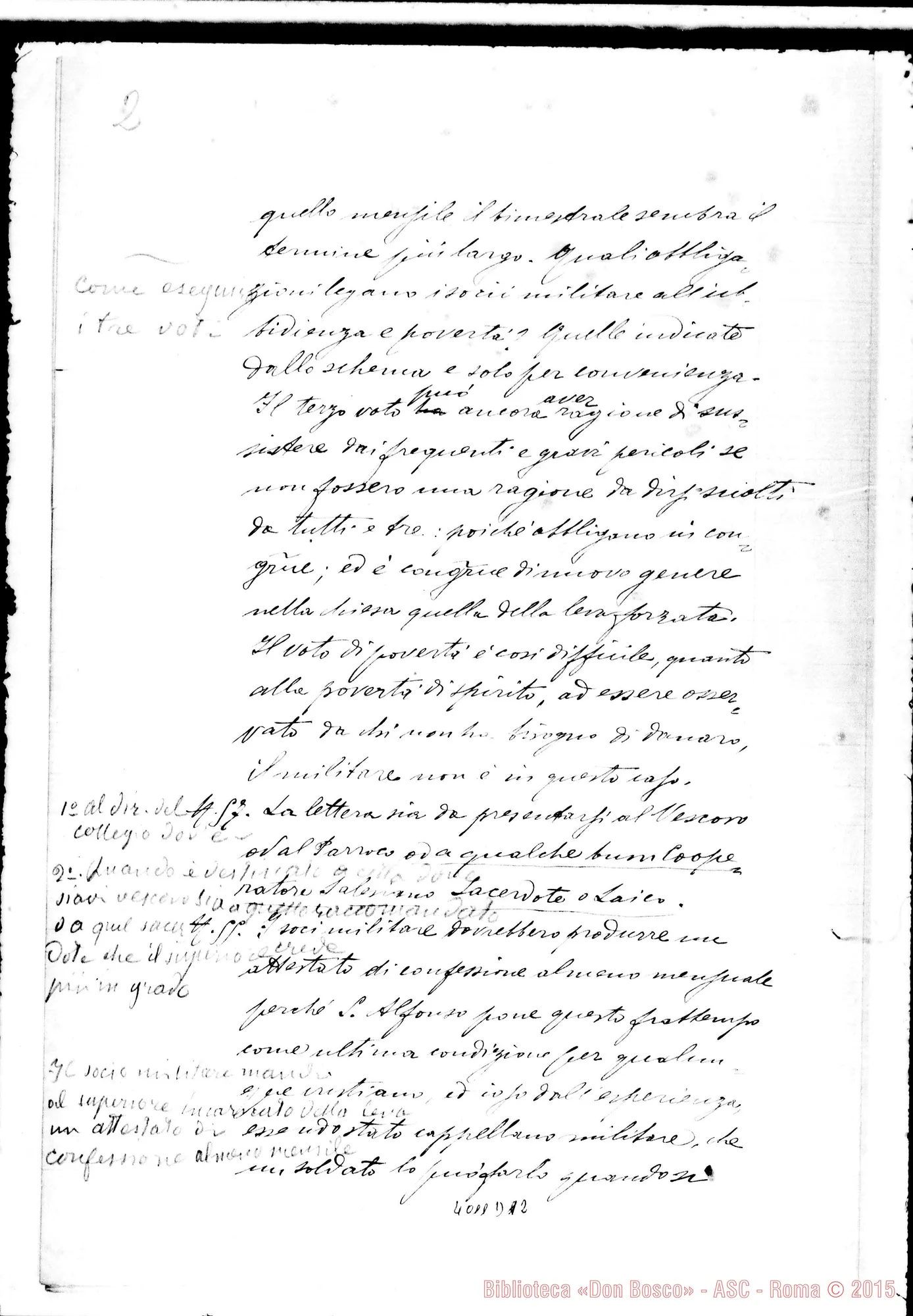 Fotogramma D 12 — Verbale della terza proposta. Ms.