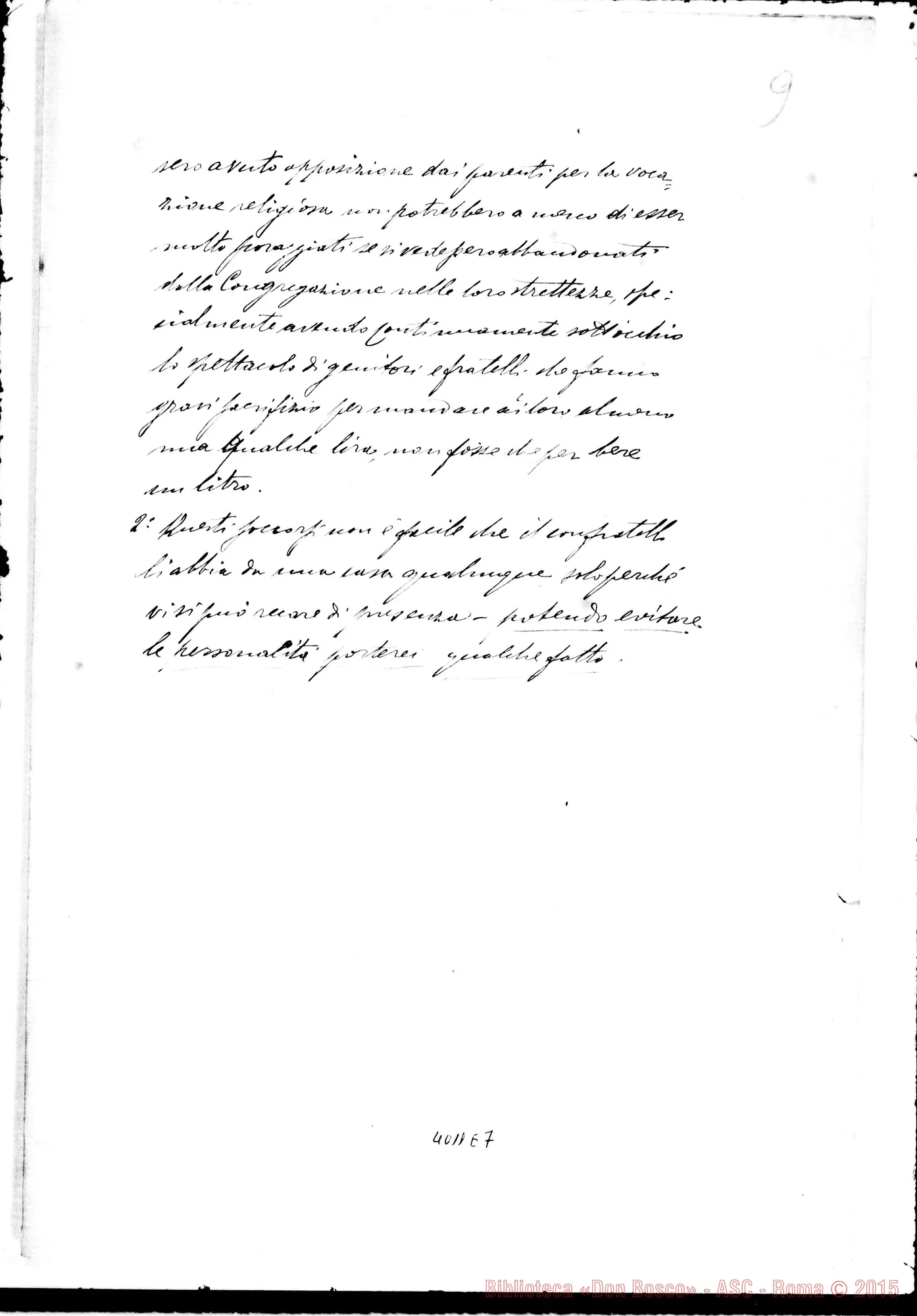Fotogramma E 7 — Verbale della terza proposta. Ms.