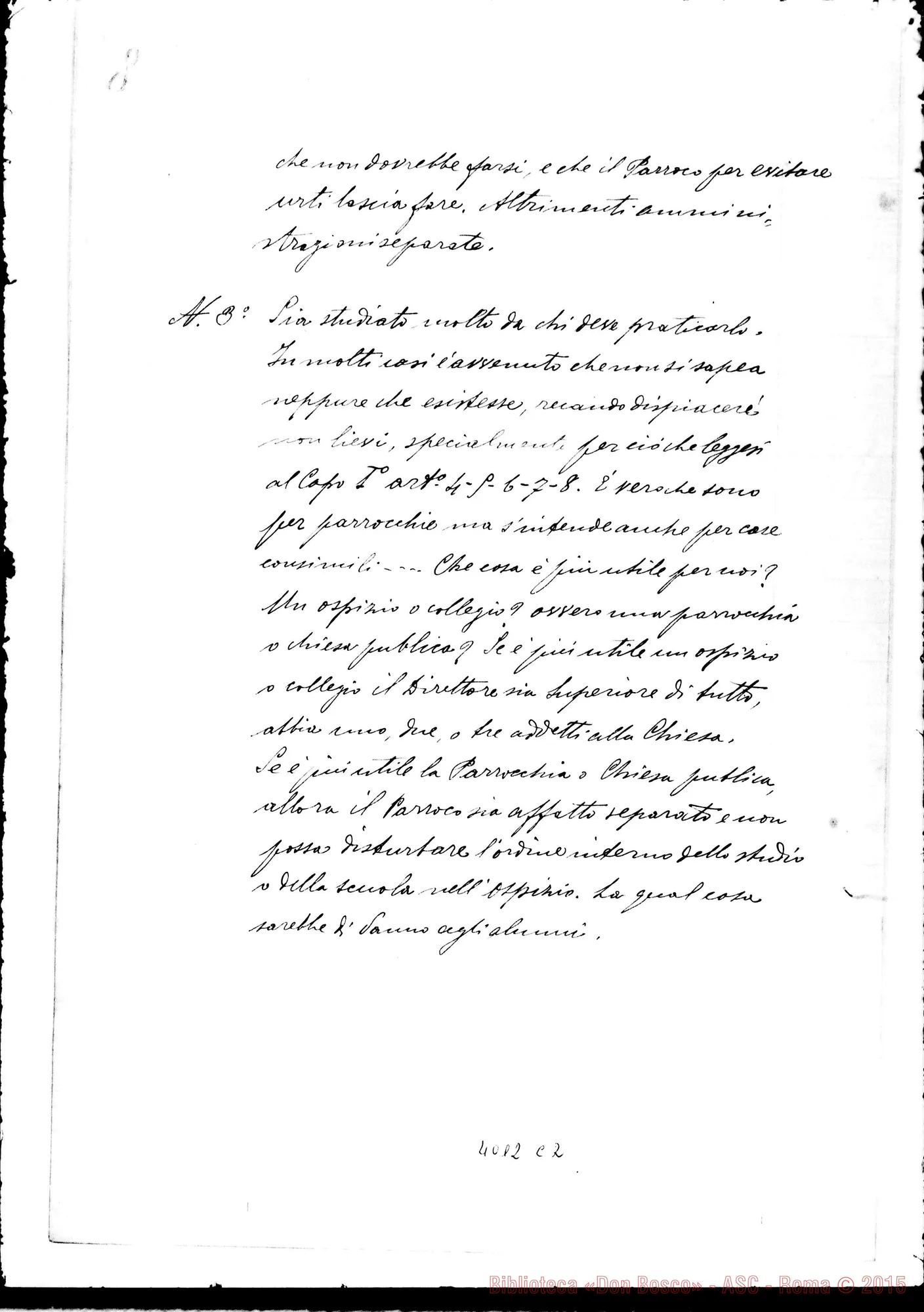 Fotogramma C 2 — Verbale della quinta proposta. Ms.