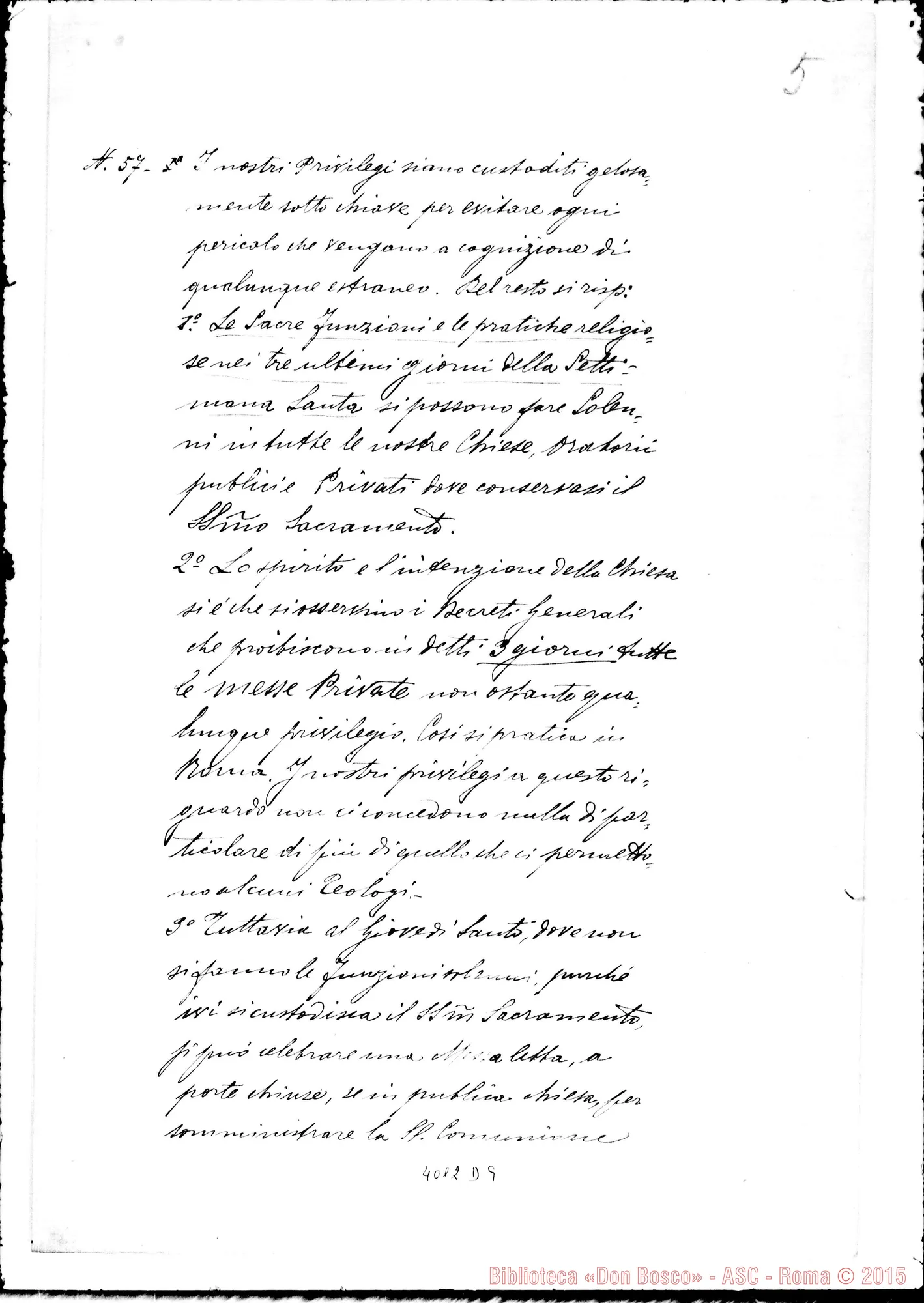 Fotogramma D 9 — Verbale della settima proposta. Ms.