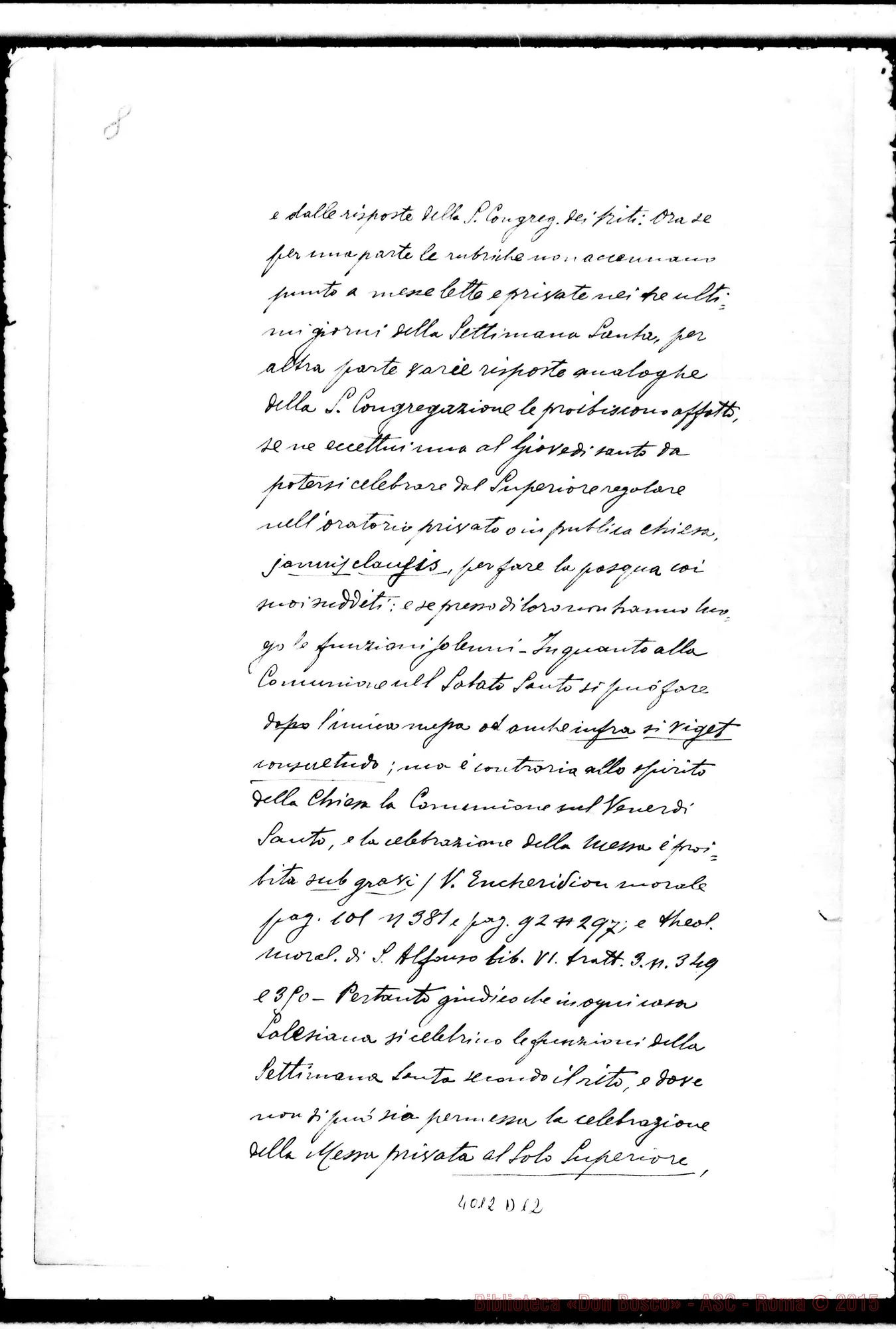 Fotogramma D 12 — Verbale della settima proposta. Ms.