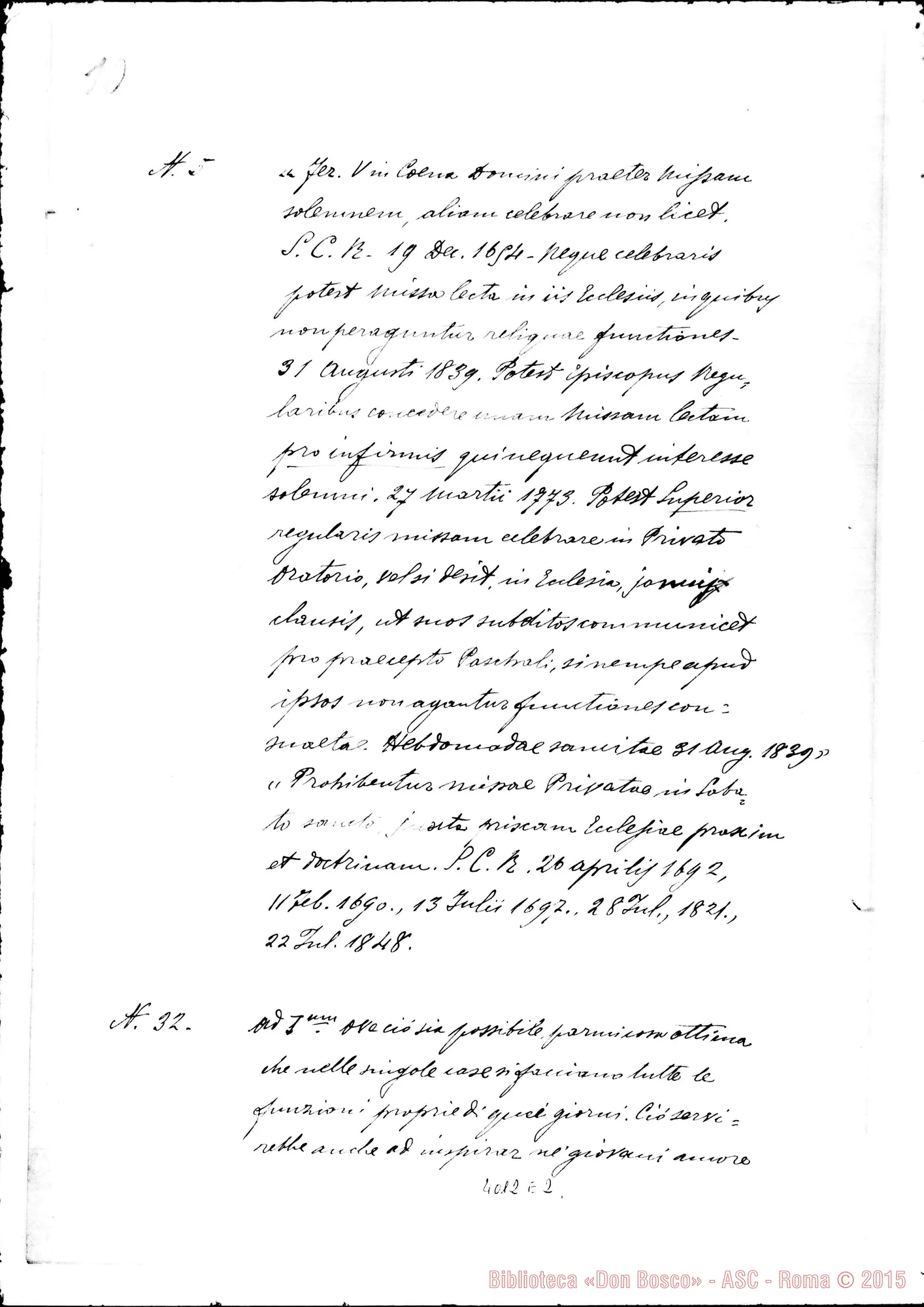 Fotogramma E 2 — Verbale della settima proposta. Ms.