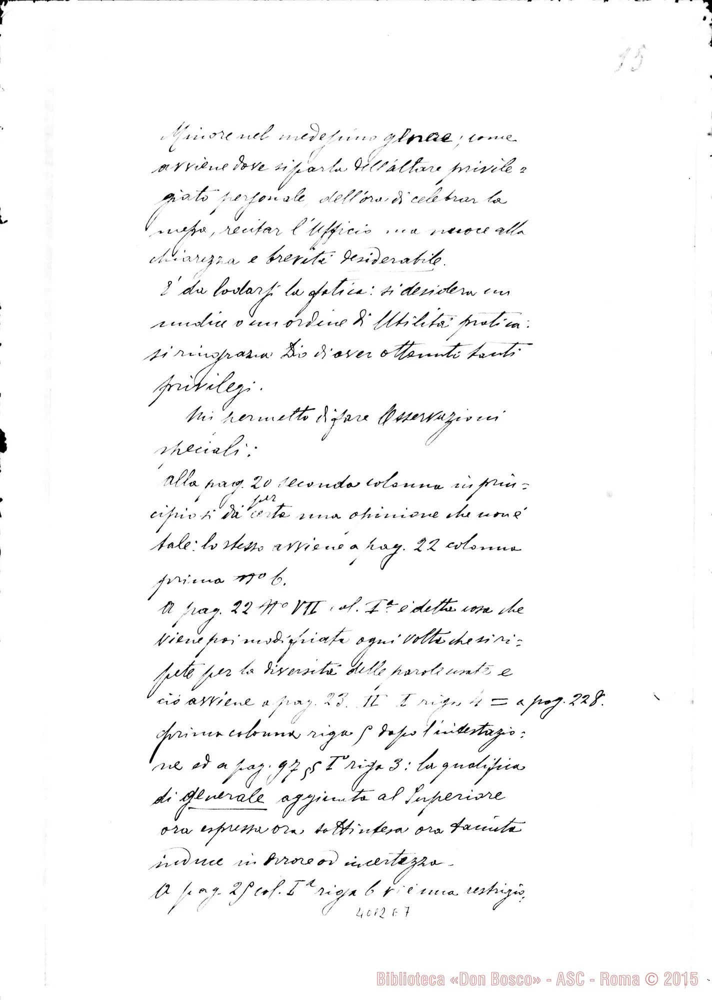 Fotogramma E 7 — Verbale della settima proposta. Ms.